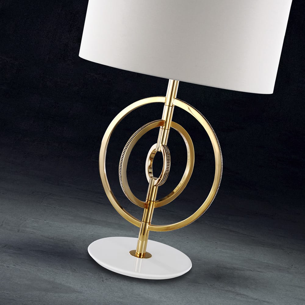 Luxury 24 Carat Gold-Plated Crystal Table Lamp