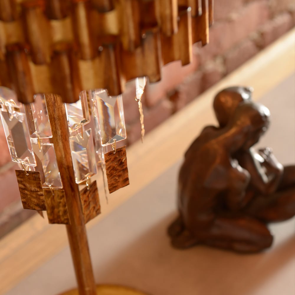 Braided Gold Leaf Italian Table Lamp