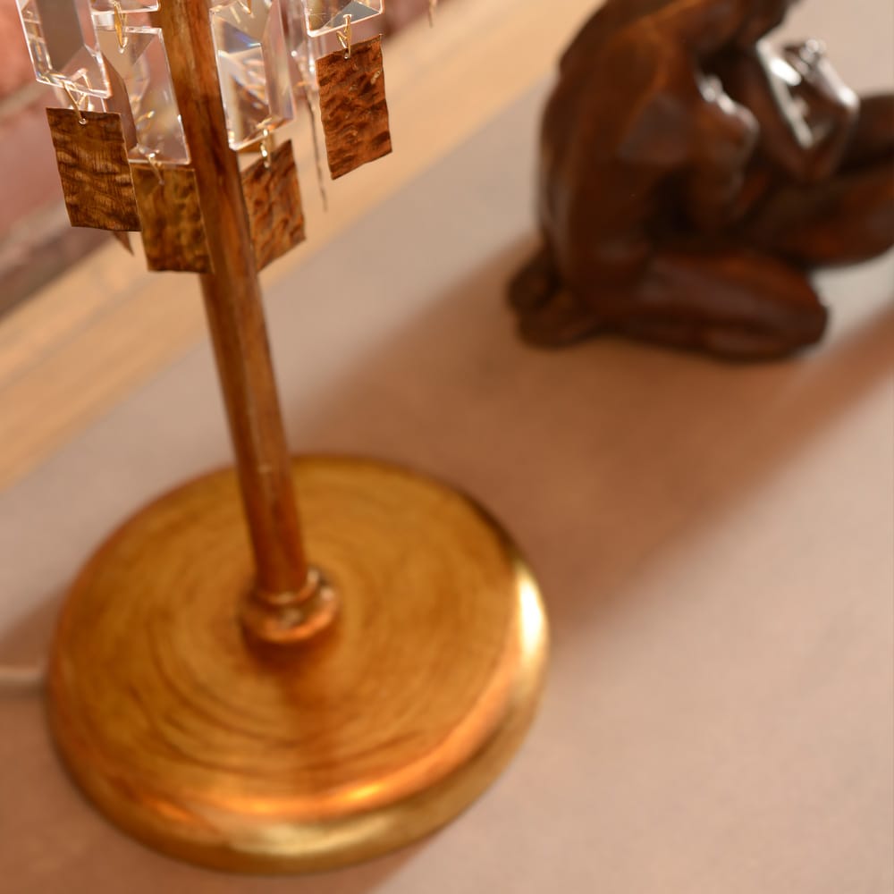 Braided Gold Leaf Italian Table Lamp