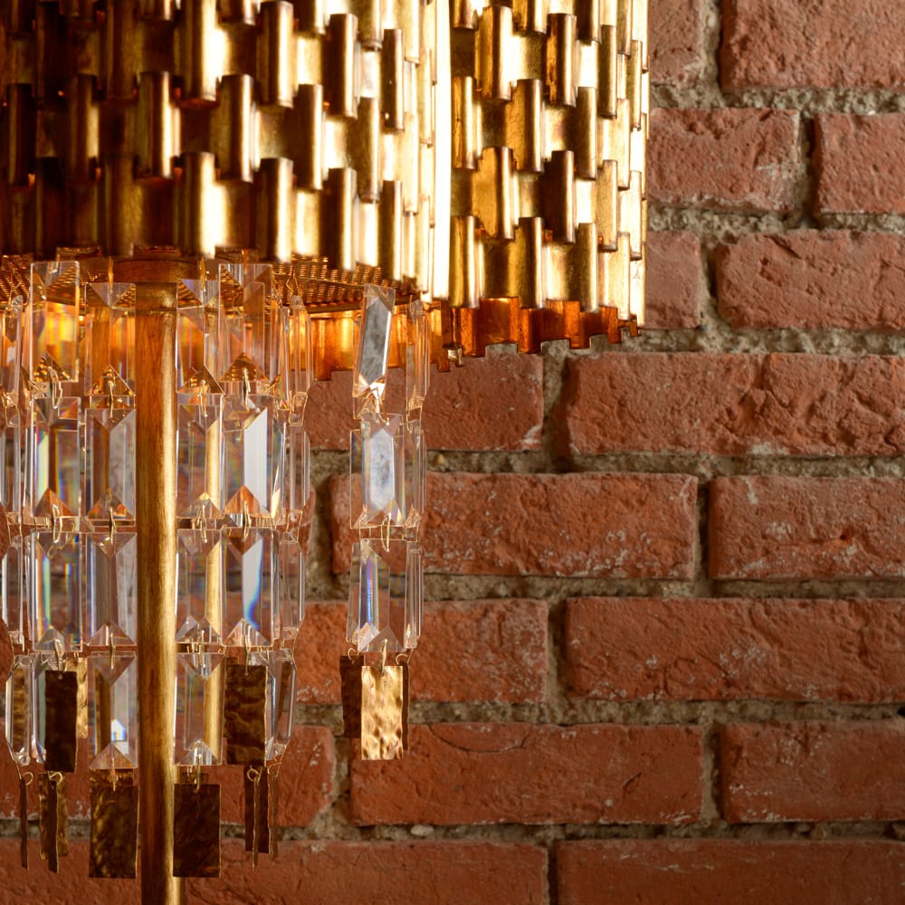 Braided Gold Leaf Italian Table Lamp