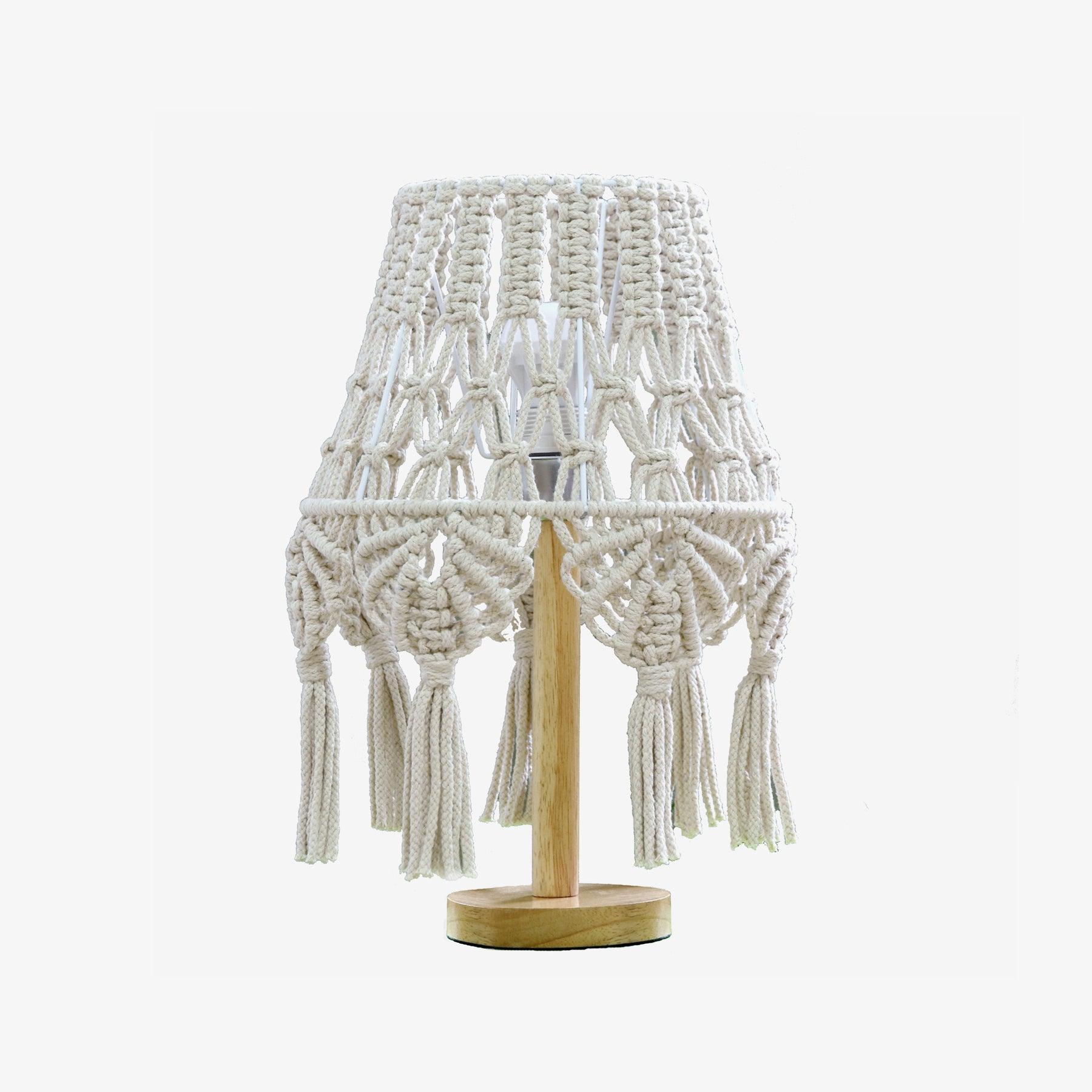 Macrame Side Table Lamp