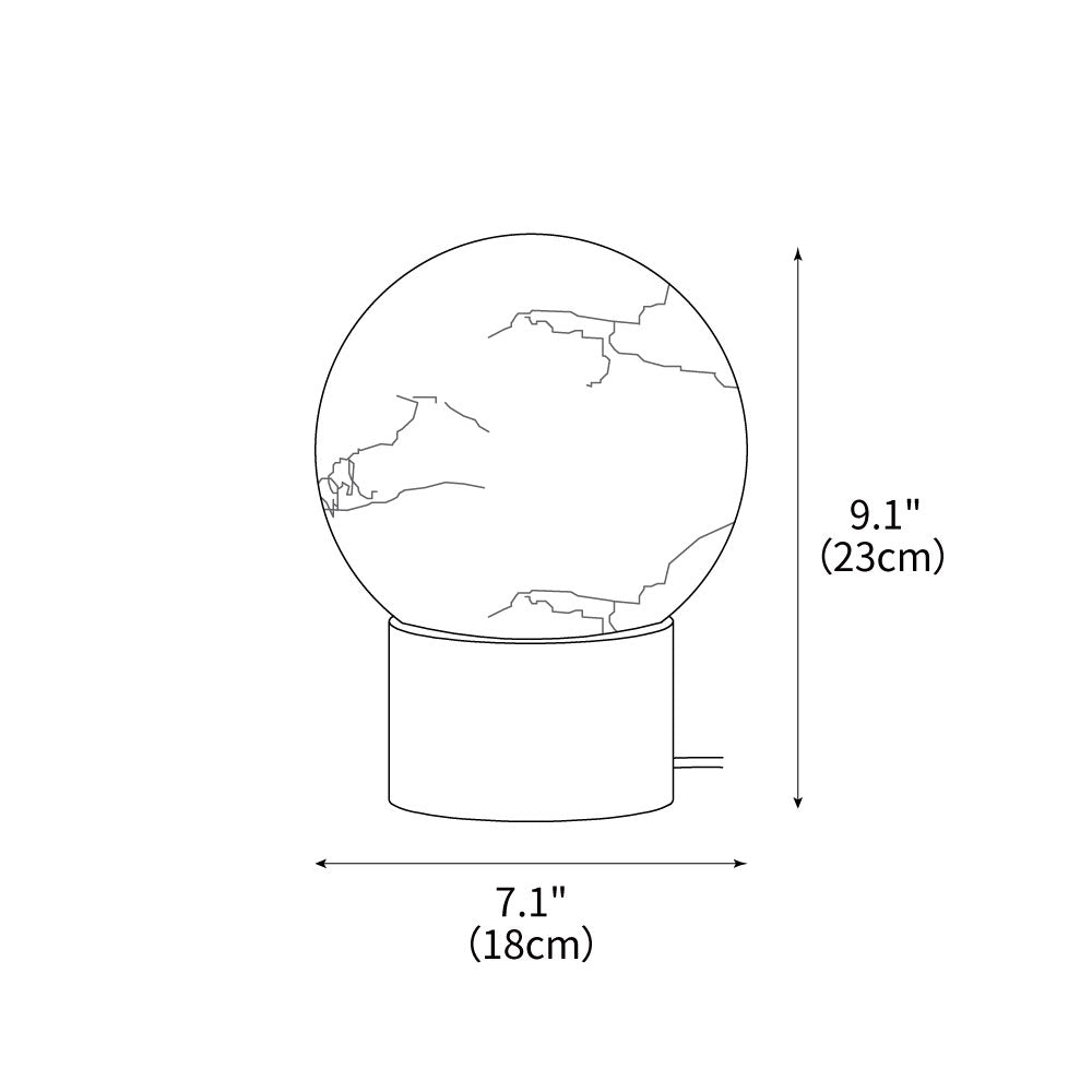 Marble Ball Table Lamp 7.1