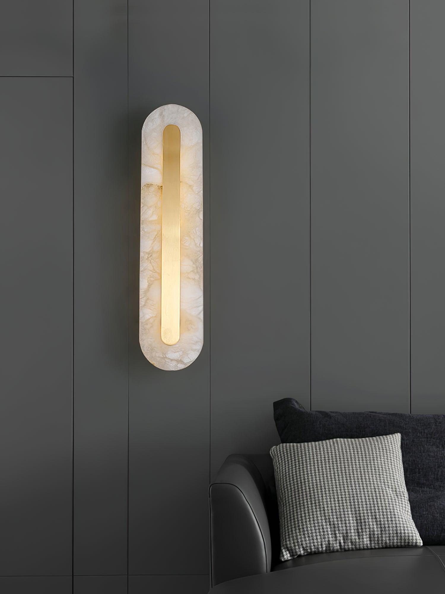 Alabaster Rounded Wall Sconce