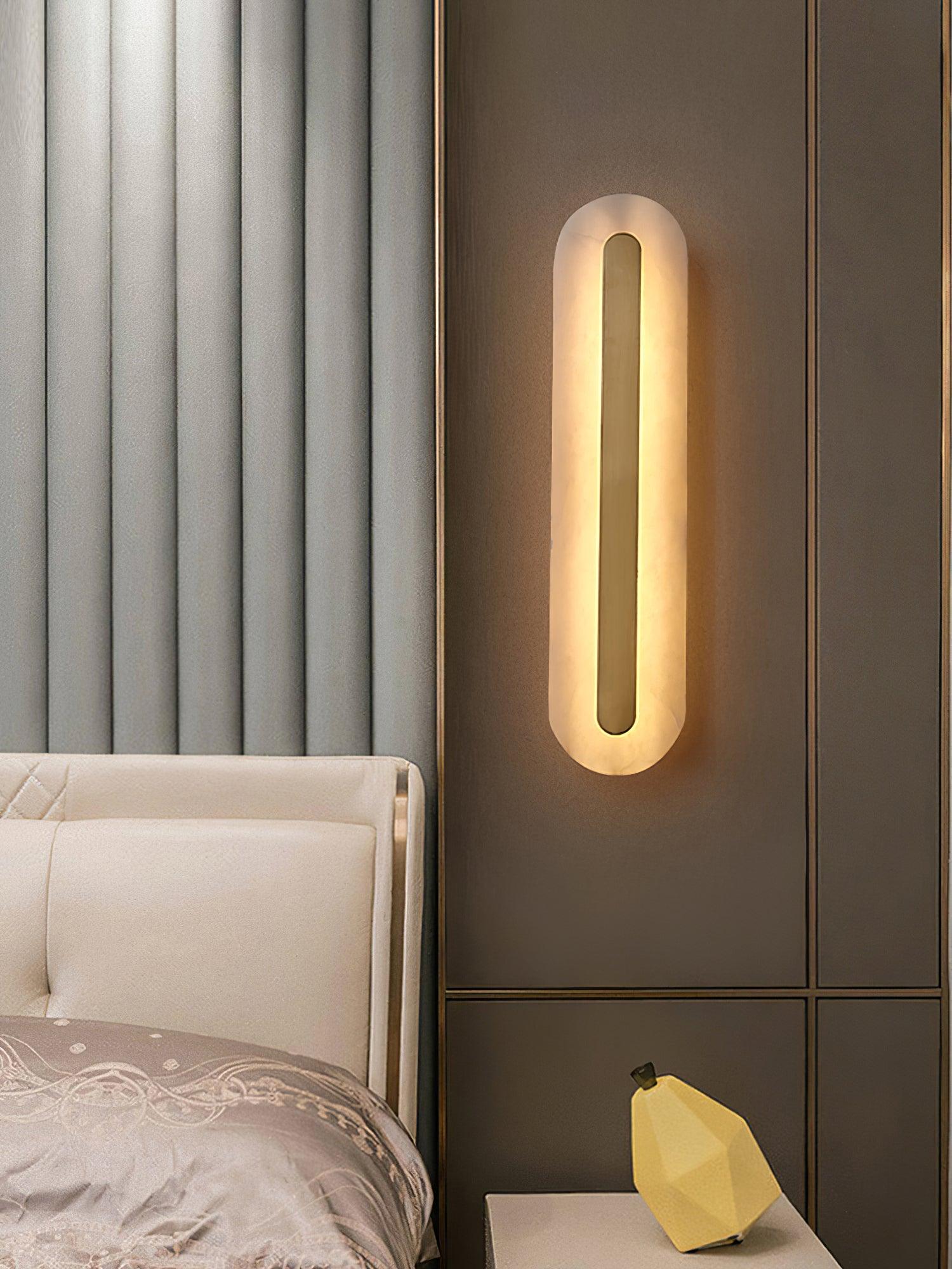Alabaster Rounded Wall Sconce