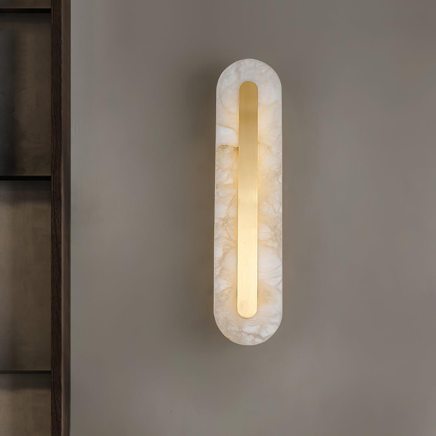 Alabaster Rounded Wall Sconce