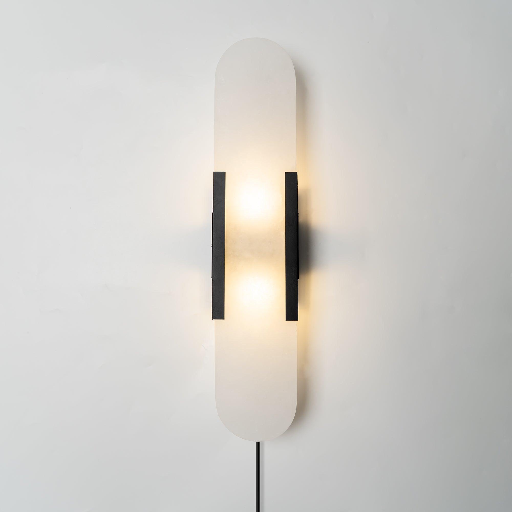Melange Elongated Plug-in Lamp Bracket Sconce