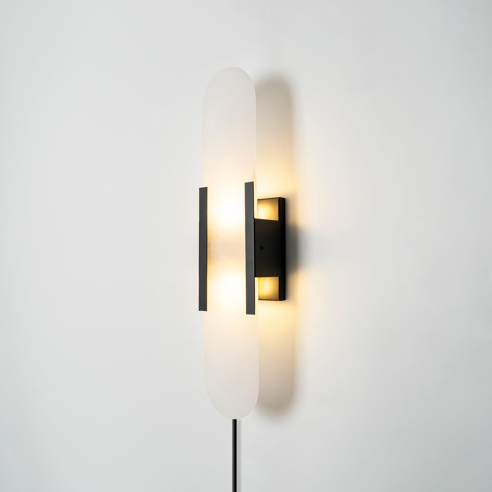 Melange Elongated Plug-in Lamp Bracket Sconce