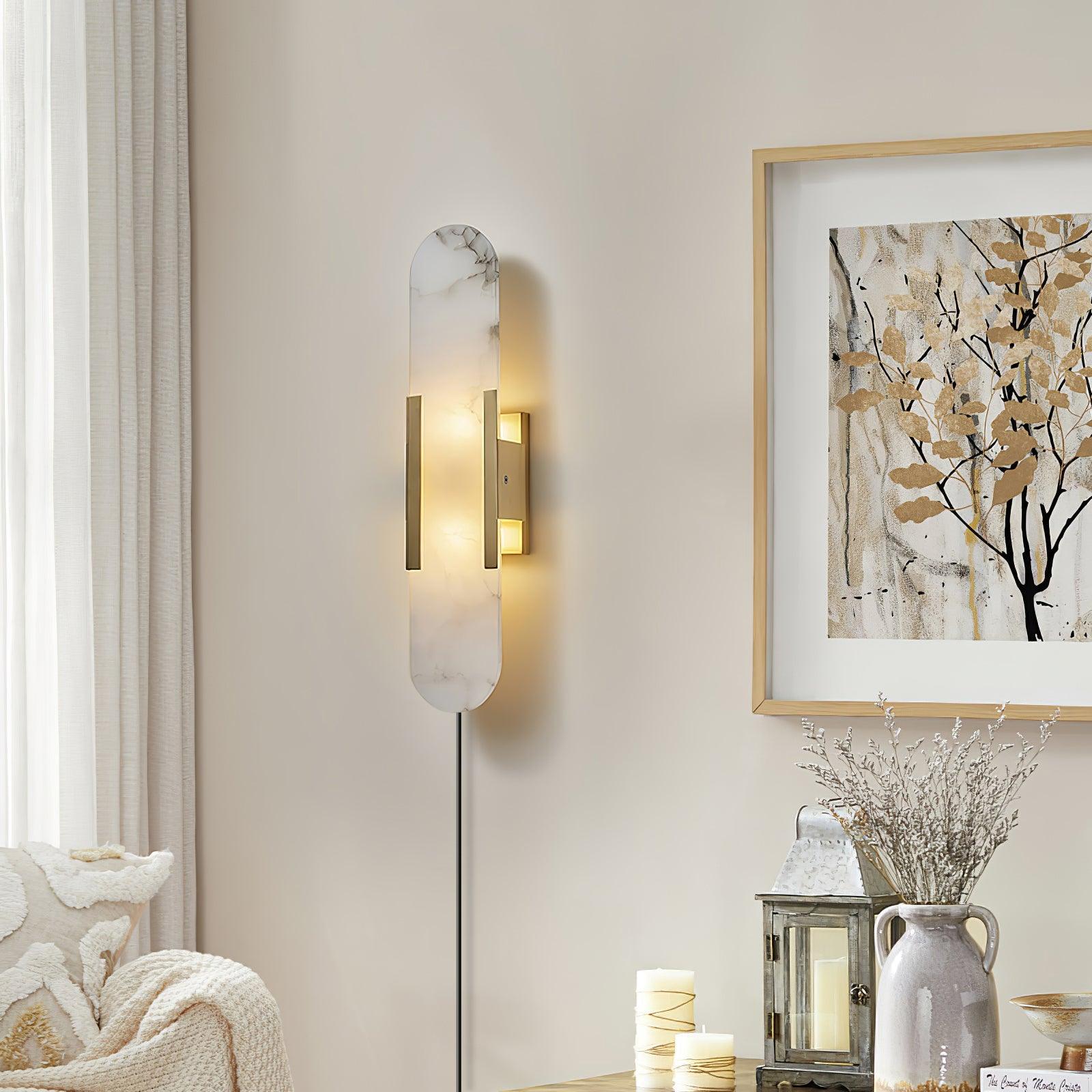 Melange Elongated Plug-in Lamp Bracket Sconce