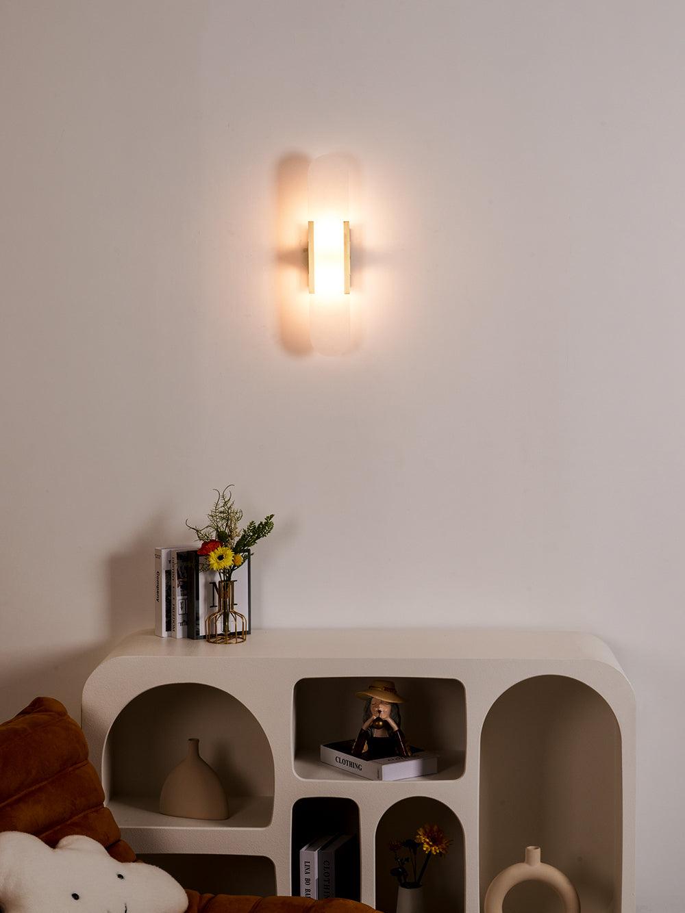 Melange Elongated Alabaster Wall Sconce