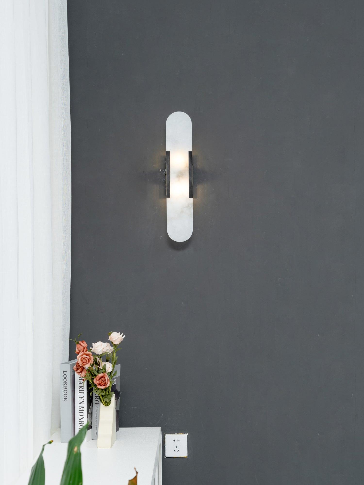 Melange Elongated Alabaster Wall Sconce