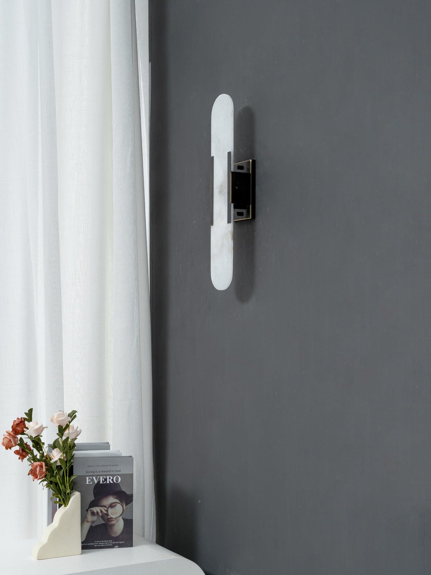 Melange Elongated Alabaster Wall Sconce