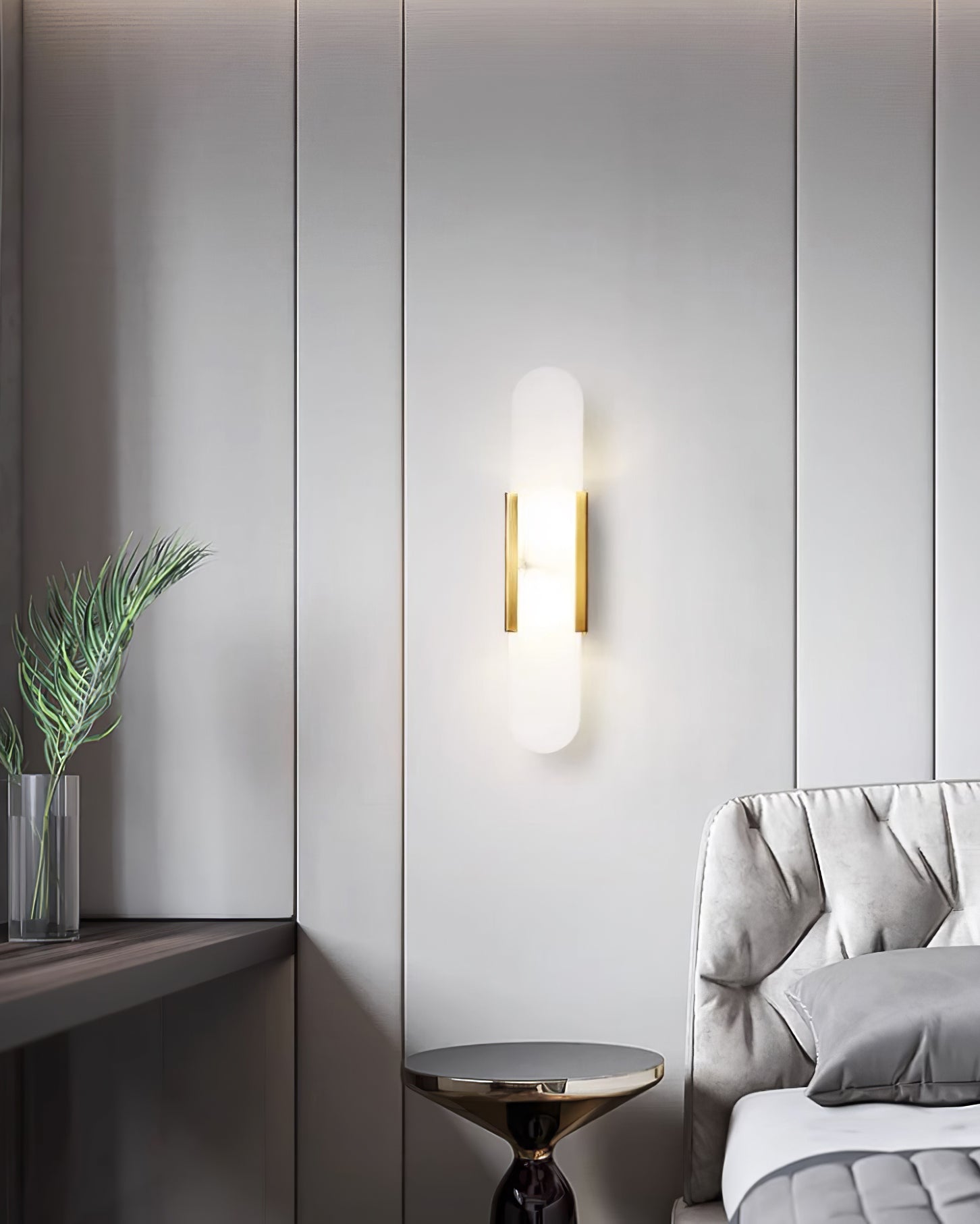 Melange Elongated Alabaster Wall Sconce