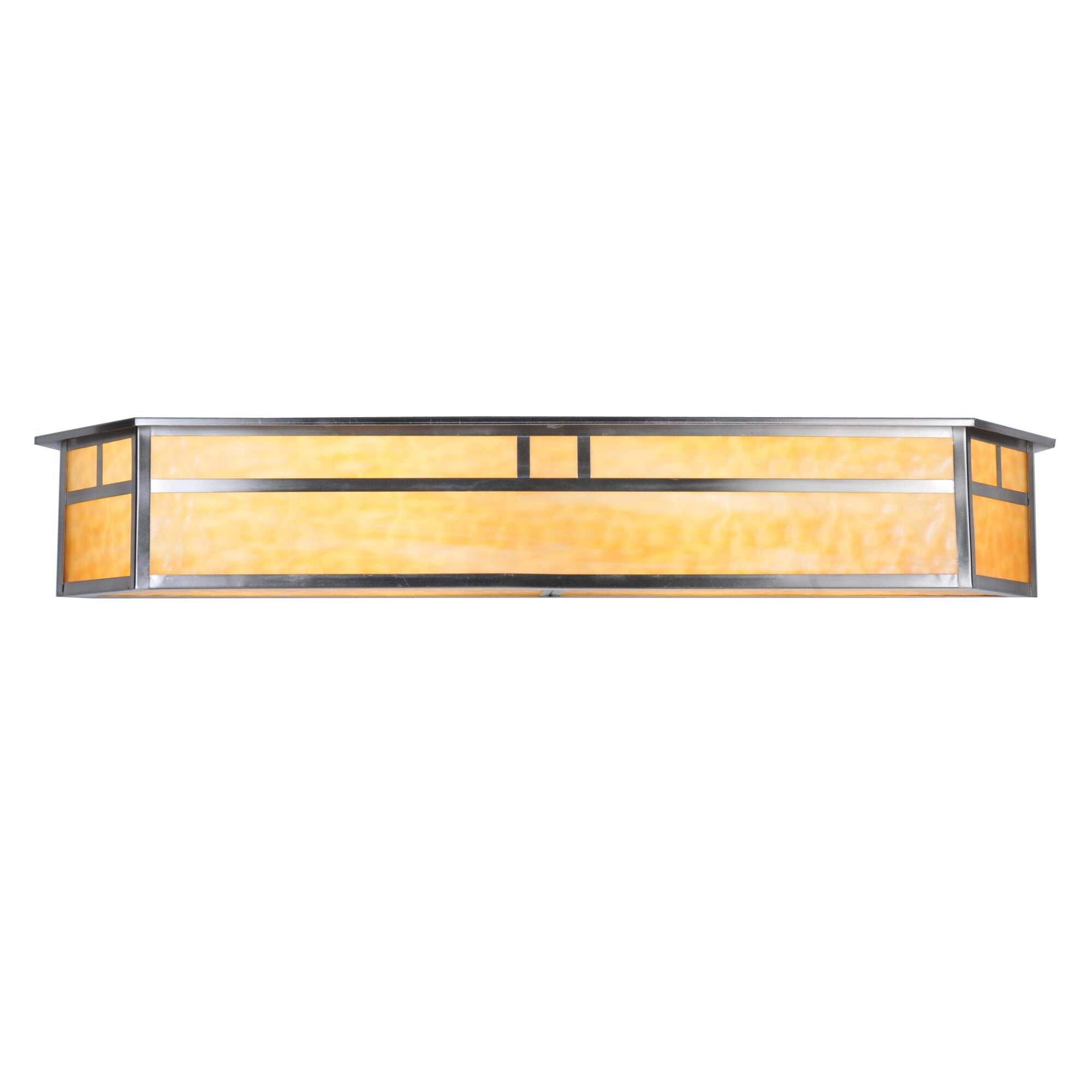 Hyde Park Double Bar Mission 38 Inch 4 Light Bath Vanity Fixture vanity light in glass, metal | Tianguang Select