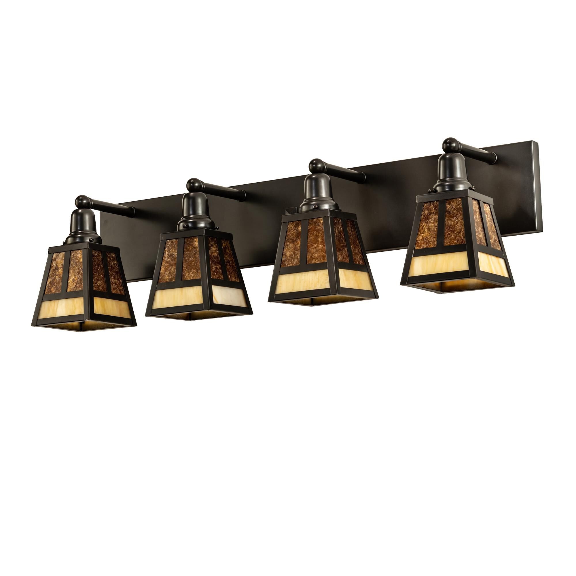T Mission 36 Inch 4 Light Bath Vanity Fixture - Height: 10.0 Inches, Bathroom Vanity Light, detail 2