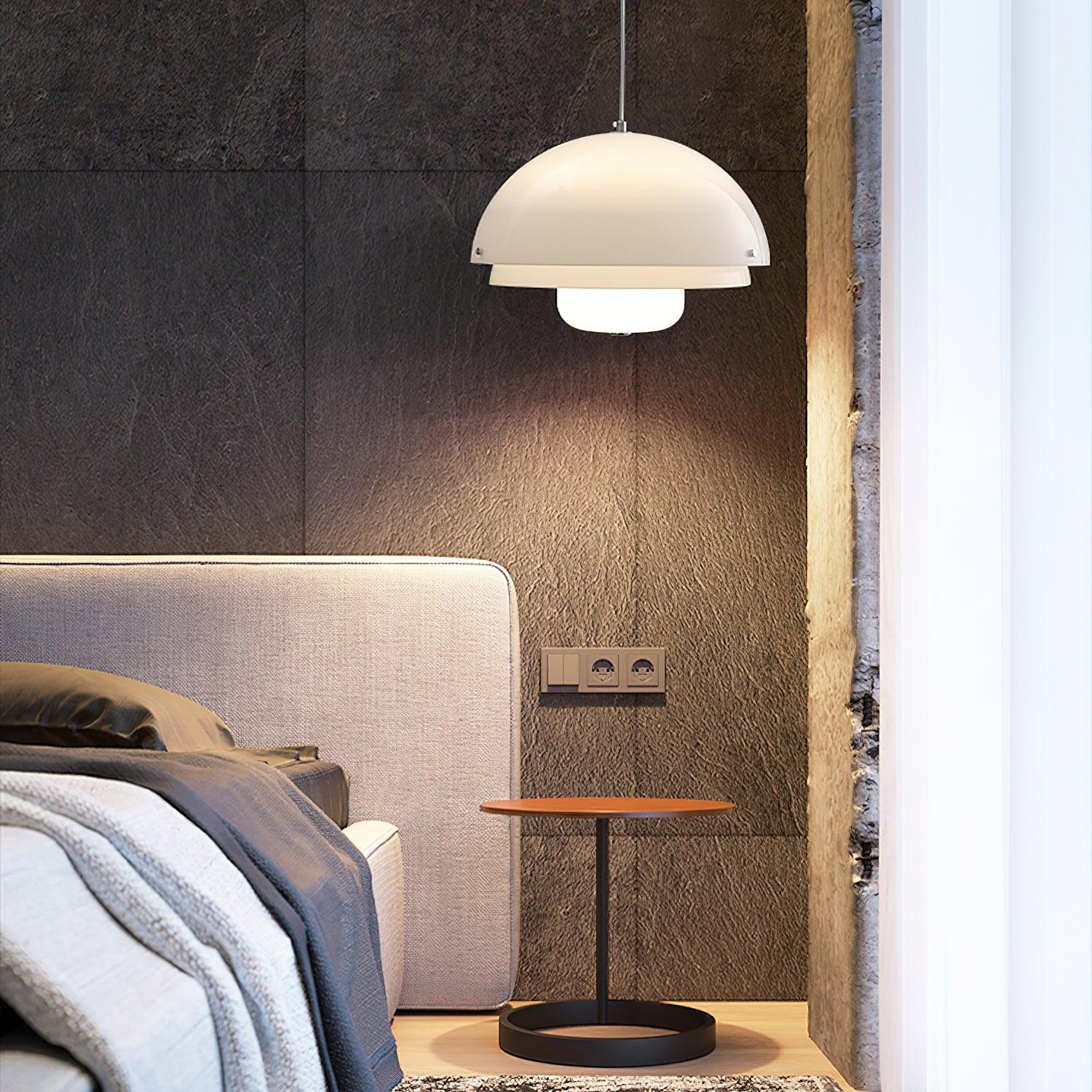 Milk White Layer Drop Light Chandelier