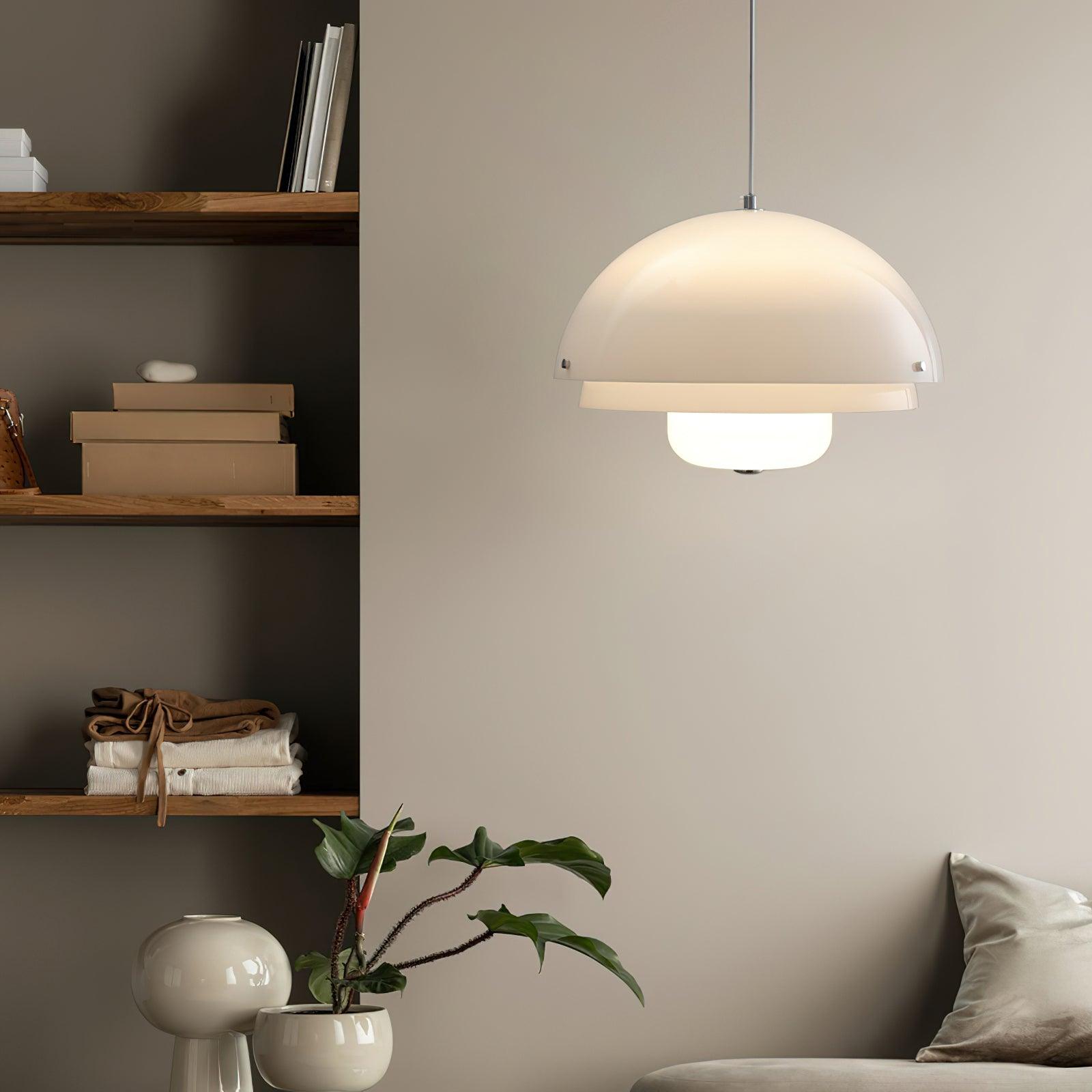 Milk White Layer Drop Light Chandelier