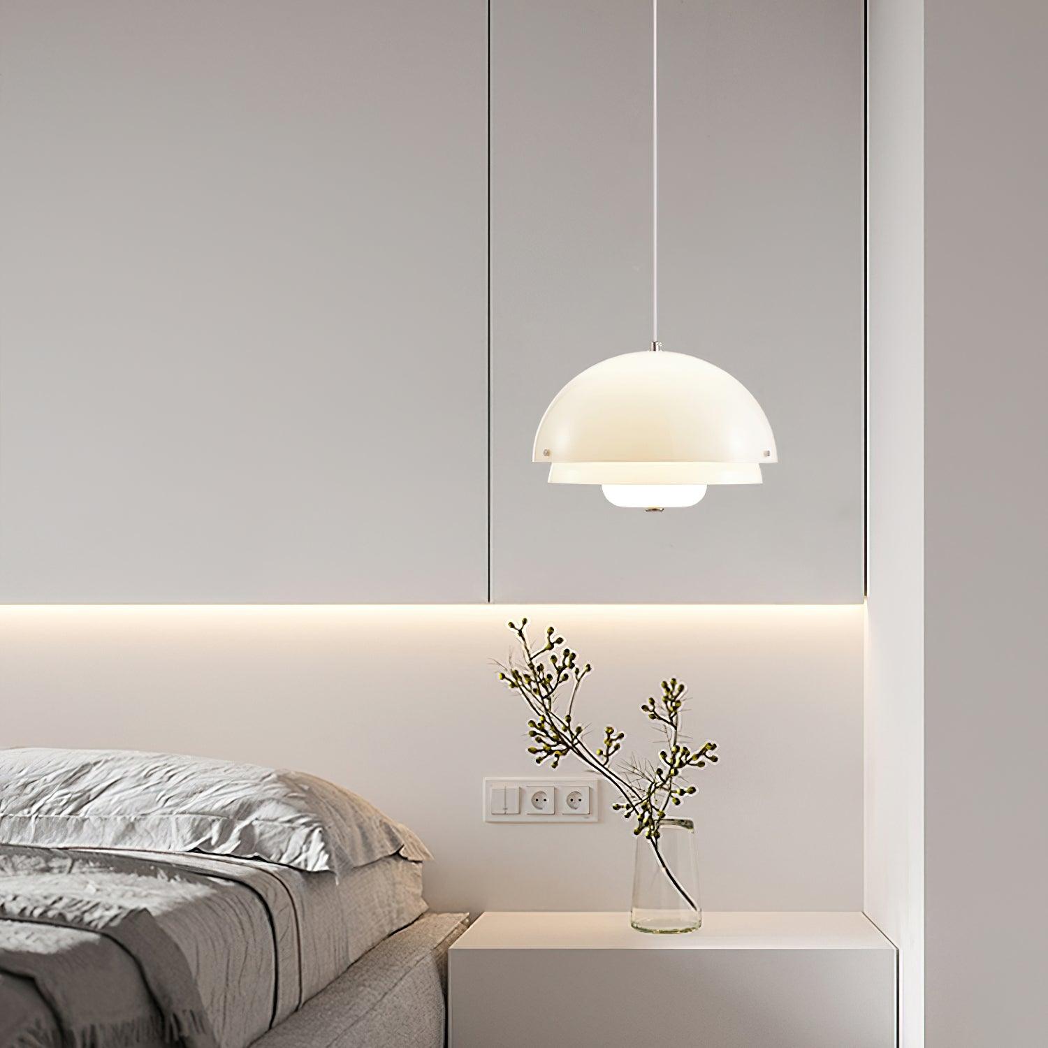 Milk White Layer Drop Light Chandelier