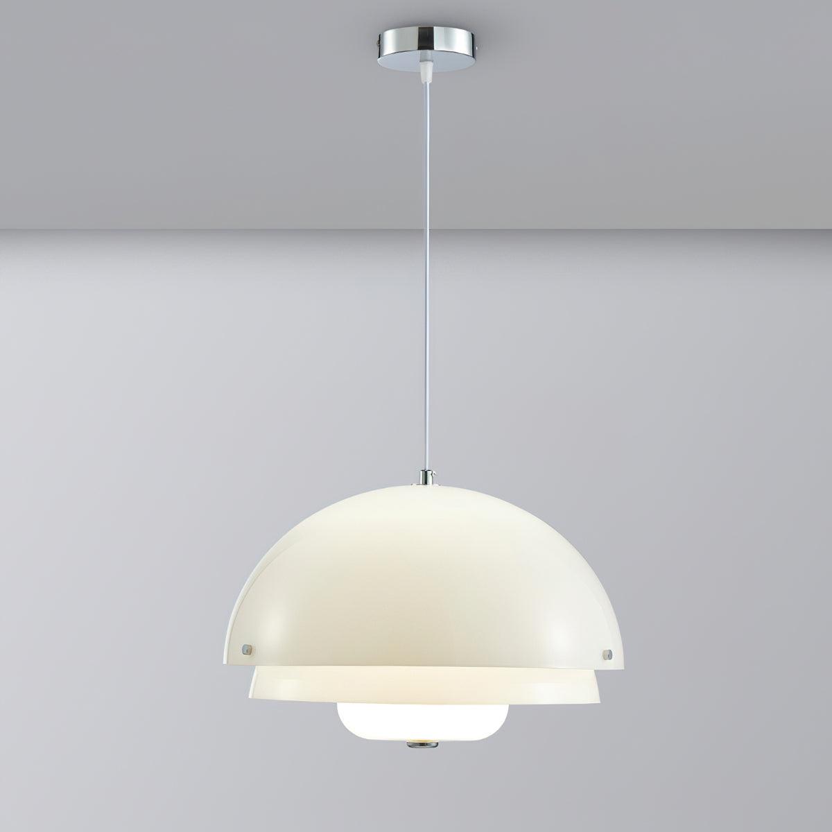 Milk White Layer Drop Light Chandelier