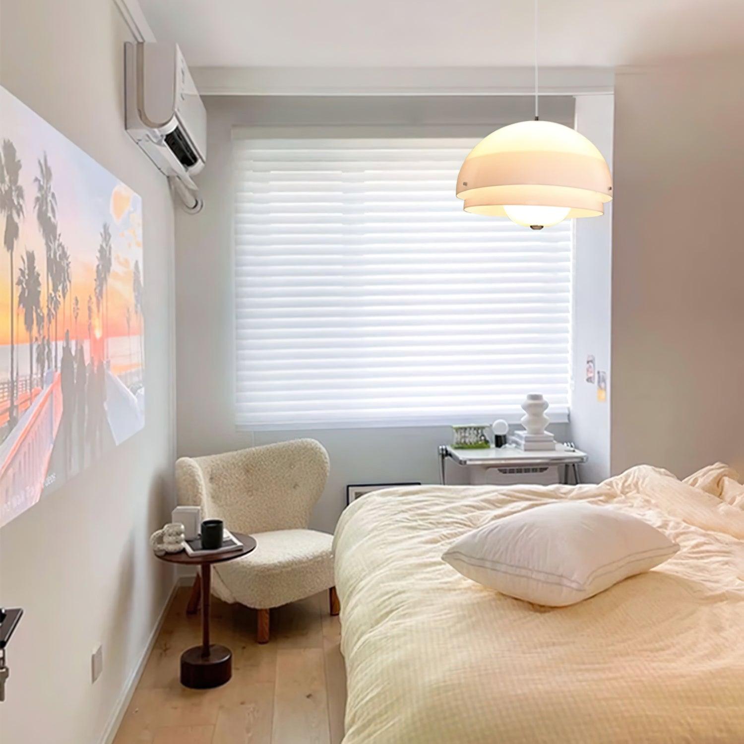 Milk White Layer Drop Light Chandelier