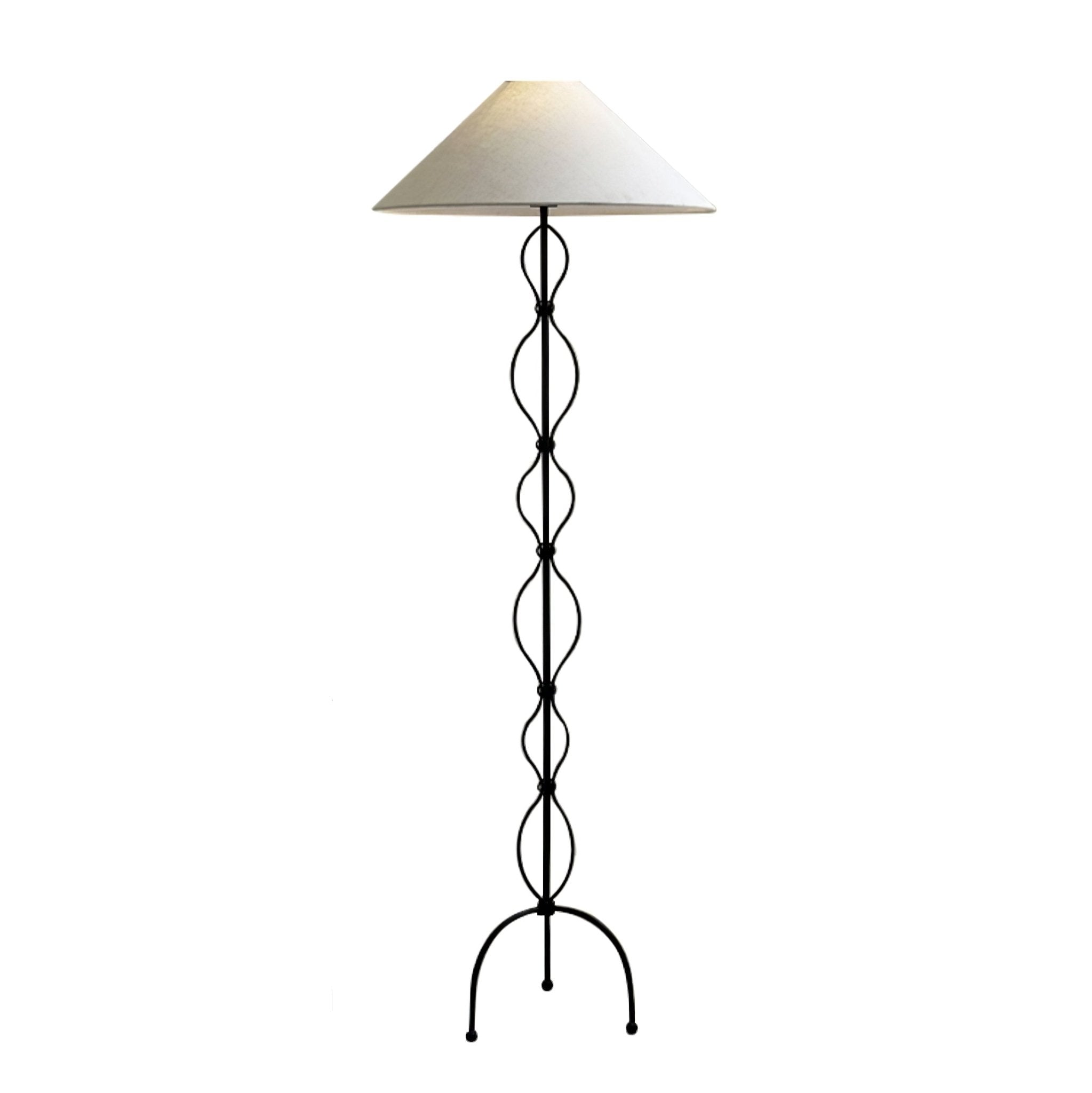 Clean-Lined Iron Twist Floor Light, Floor Lamp, detail 15