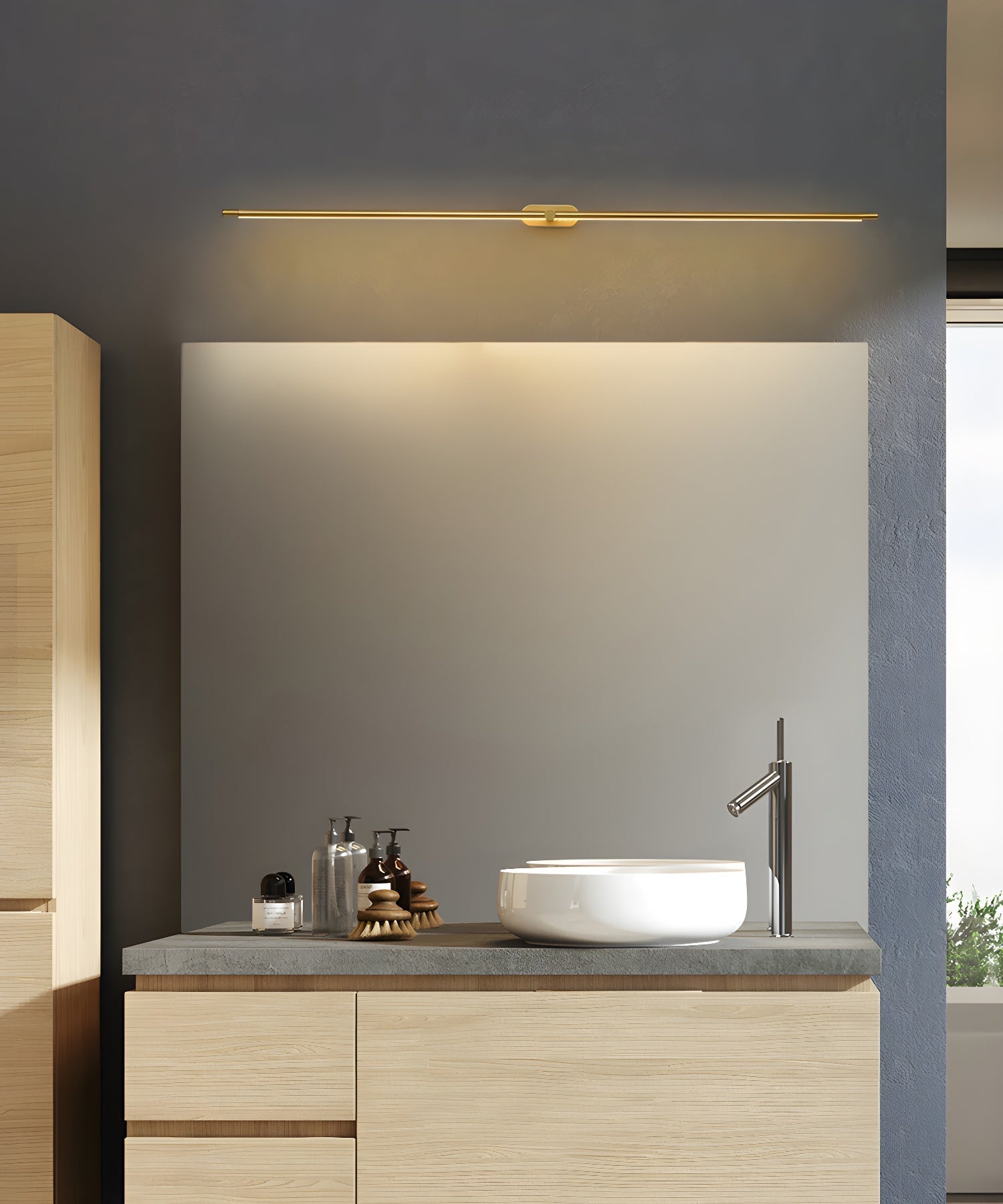 Minimalist Linear Rechargeable Wall Lamp Vanity Light