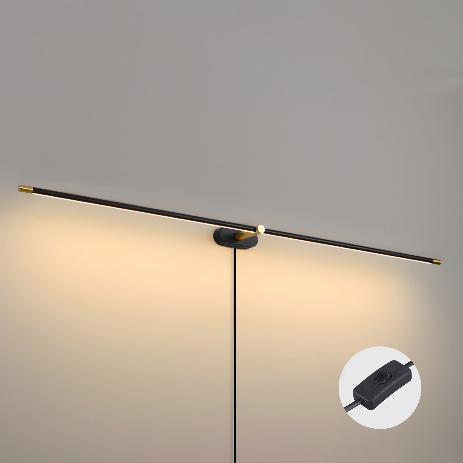 Minimalist Linear Plug-in Wall Lamp Vanity Light