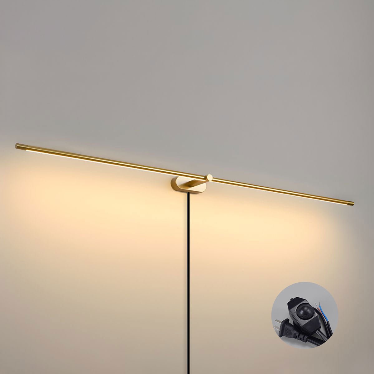 Minimalist Linear Plug-in Wall Lamp Vanity Light