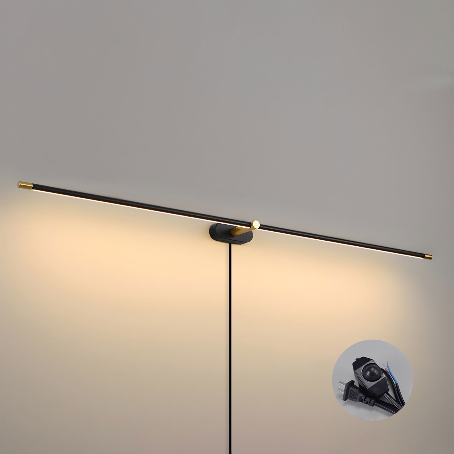 Minimalist Linear Plug-in Wall Lamp Vanity Light