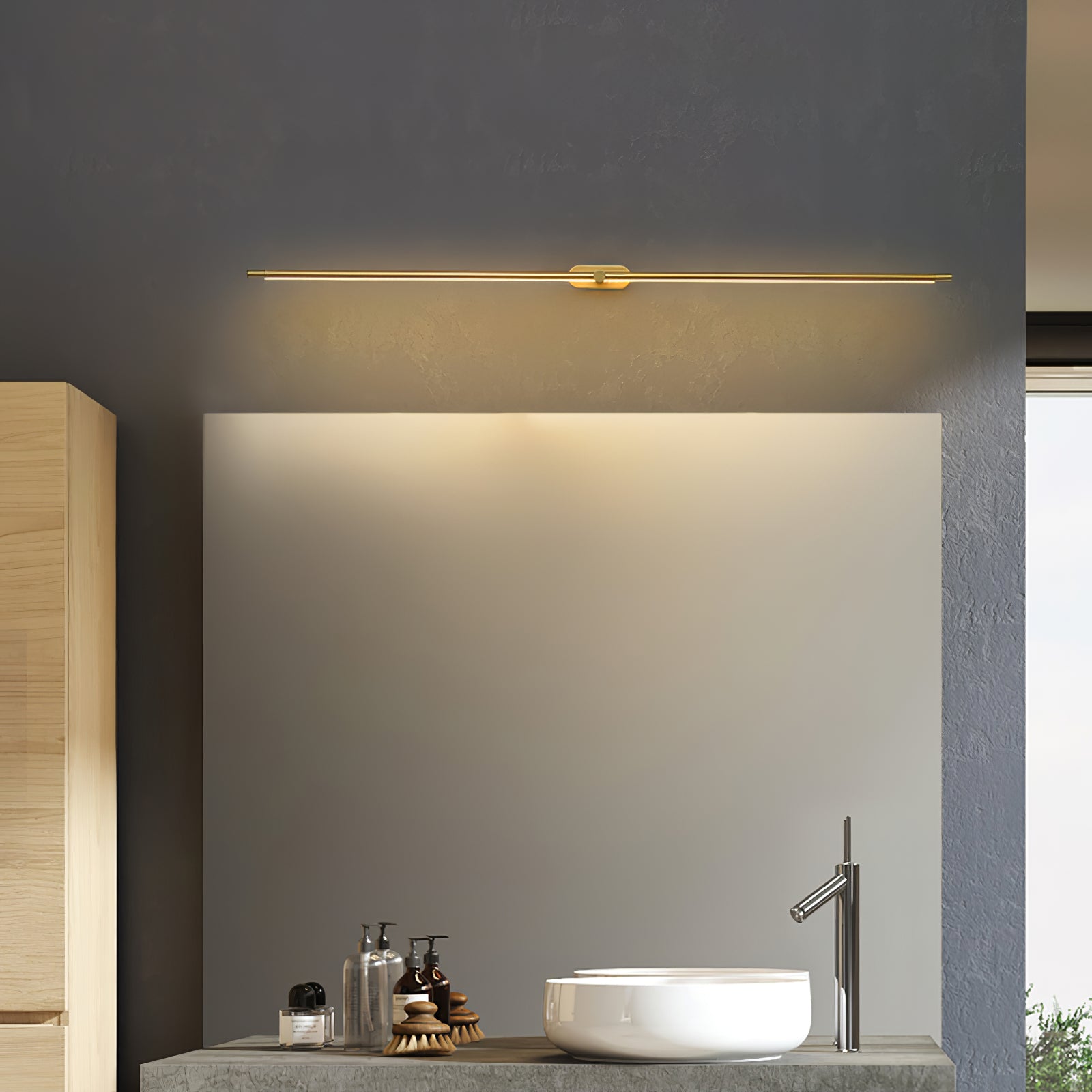 Minimalist Linear Rechargeable Wall Lamp Vanity Light