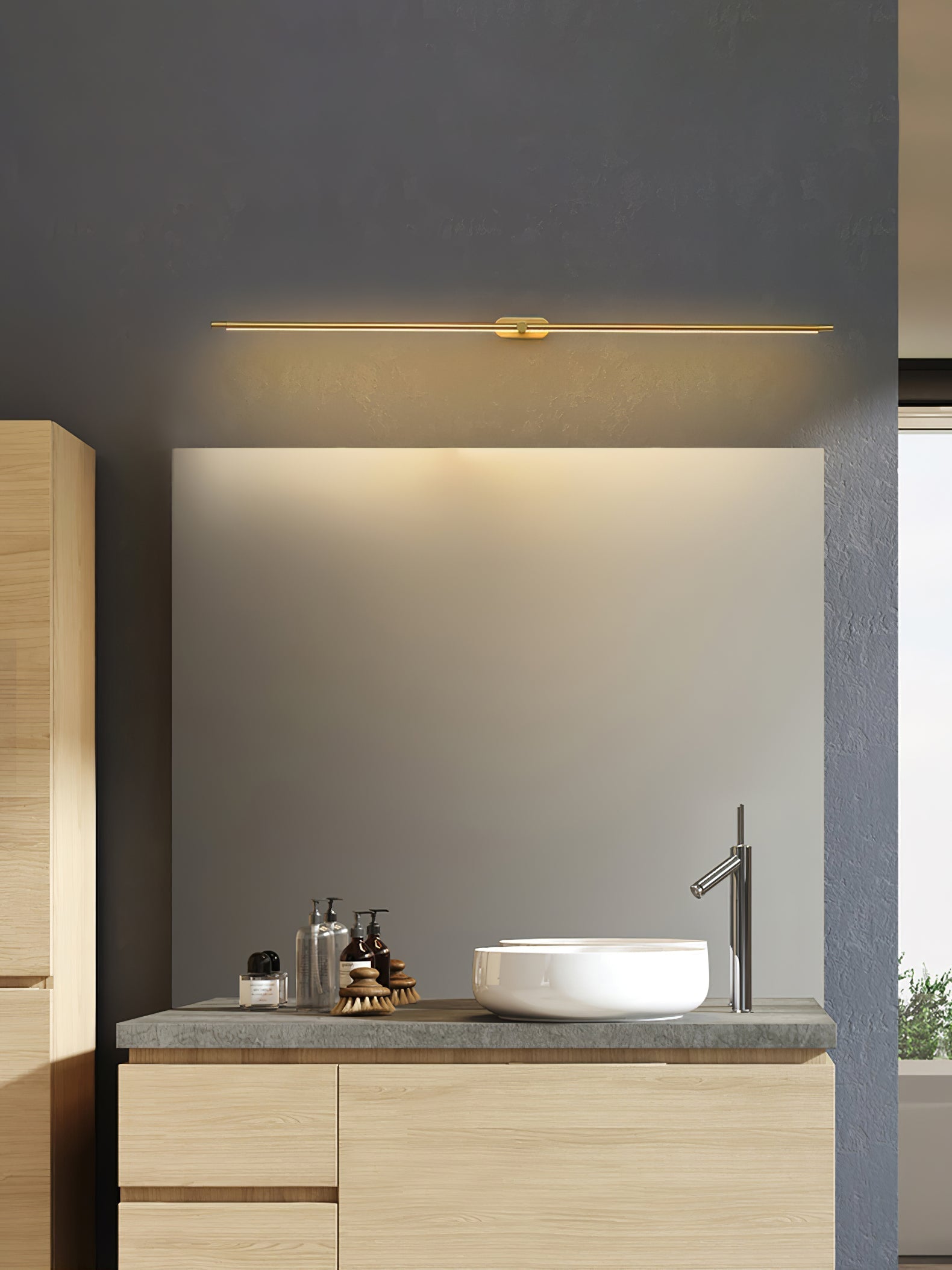 Minimalist Linear Rechargeable Wall Lamp Vanity Light