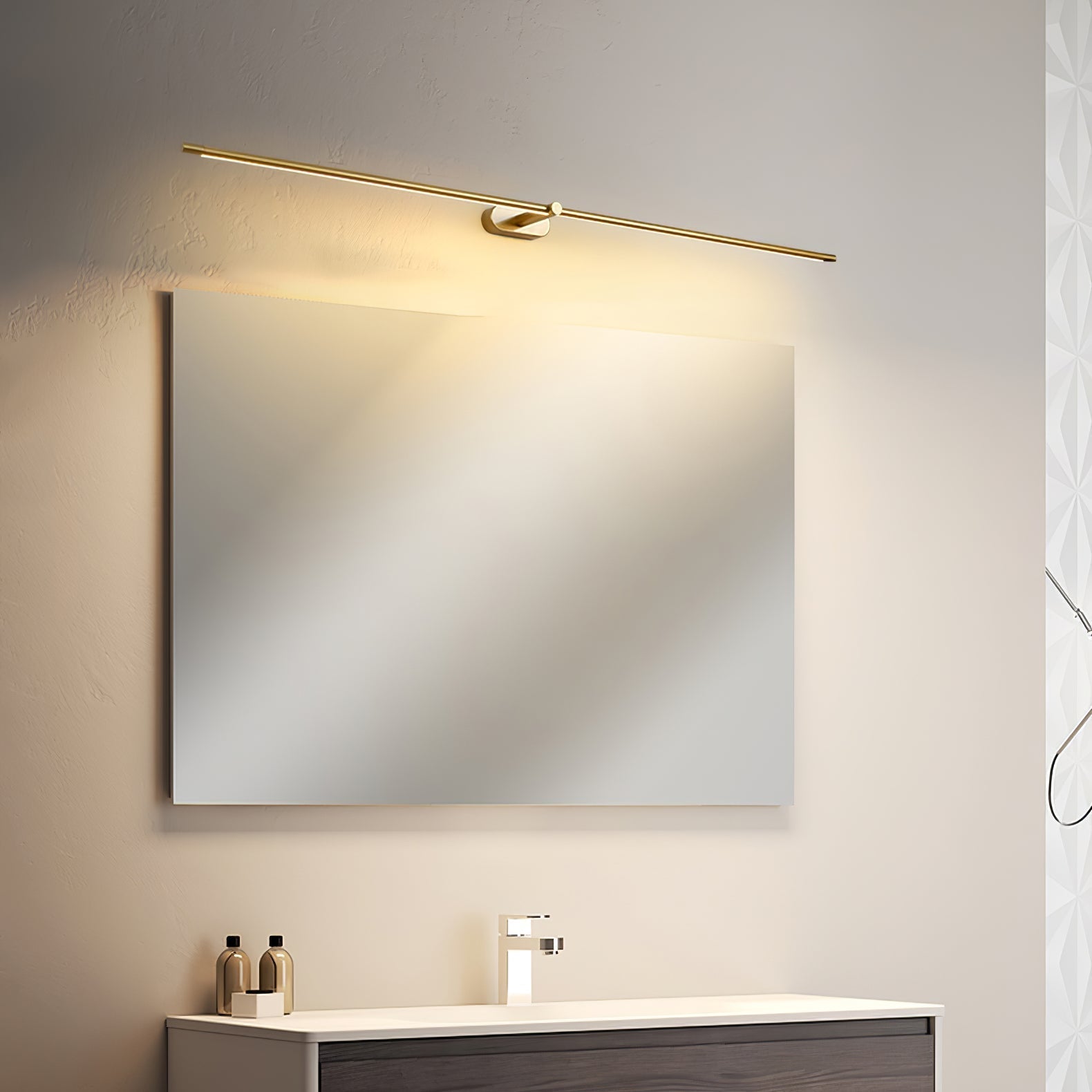 Minimalist Linear Rechargeable Wall Lamp Vanity Light