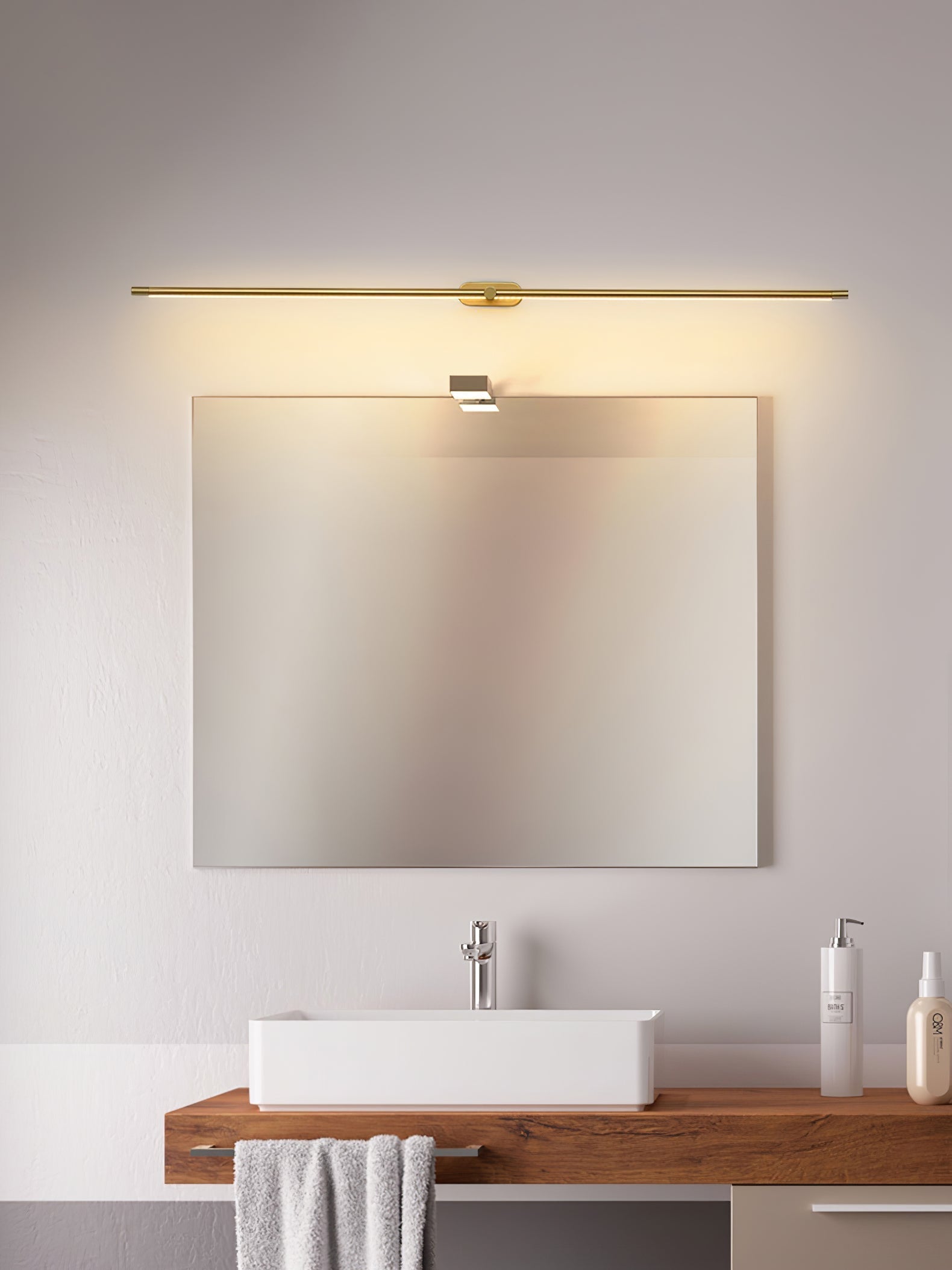 Minimalist Linear Rechargeable Wall Lamp Vanity Light