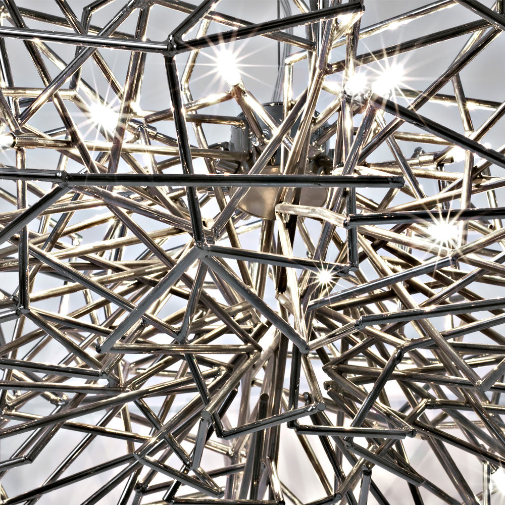 Modern Silver Geometric Chandelier