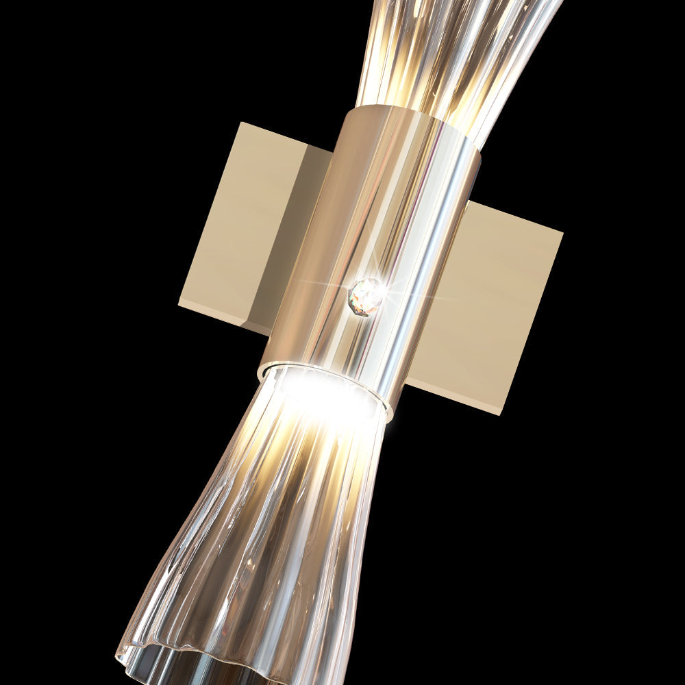 Modern Gold Leaf Murano Glass Wall Sconce