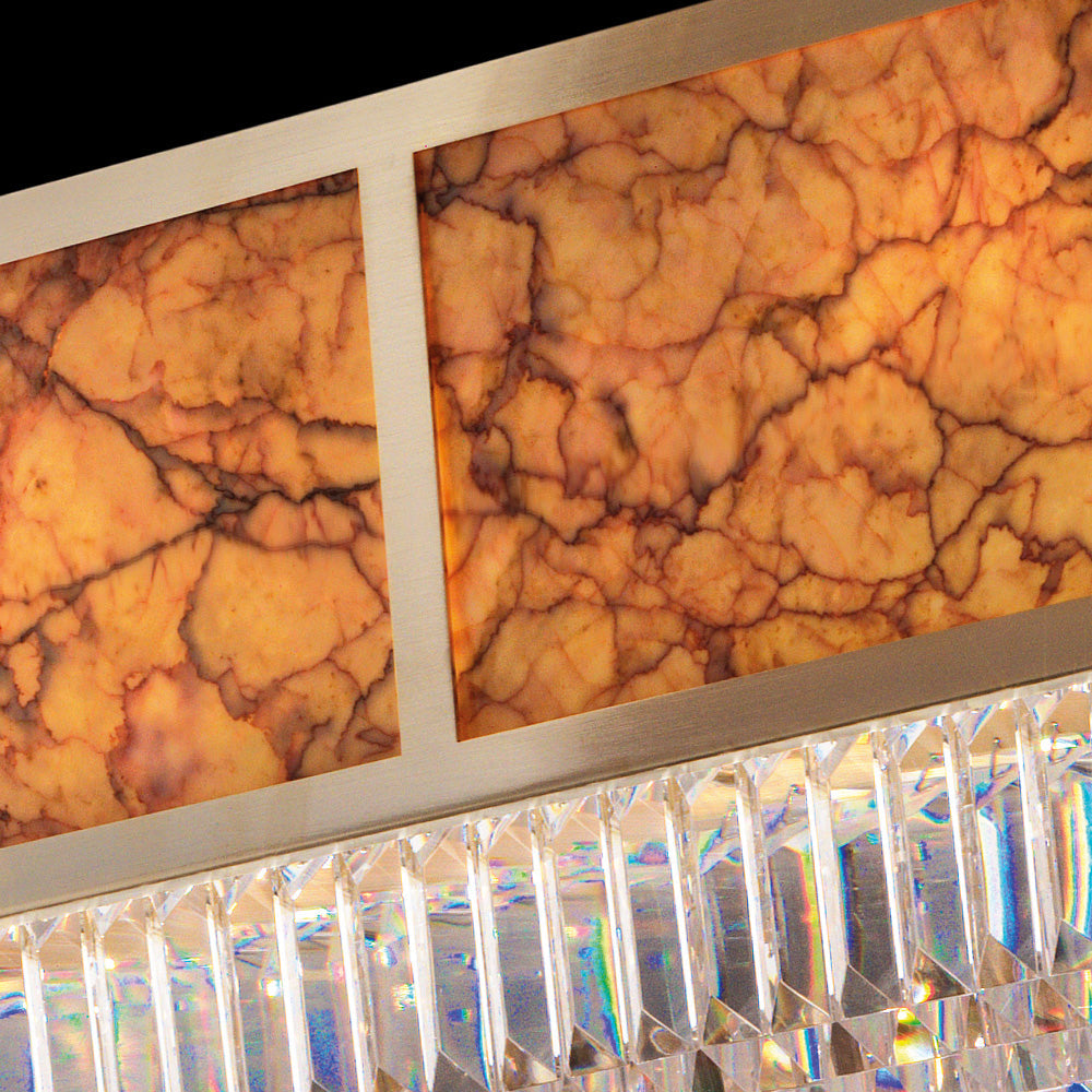 Italian Designer Crystal and Marble Chandelier