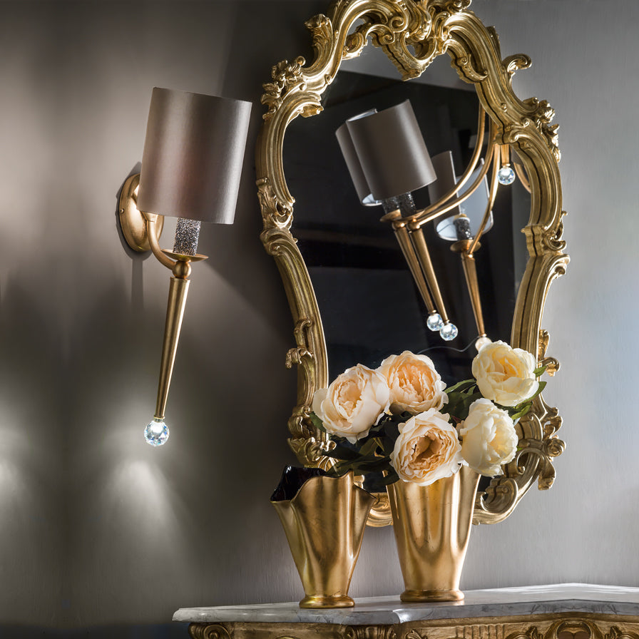 Luxury Modern Crystal Gold Wall Sconce
