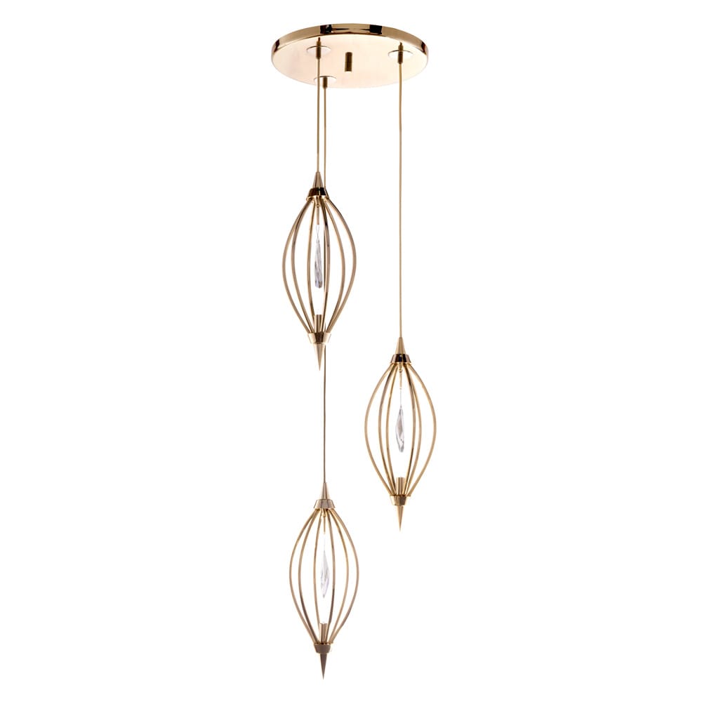 Modern Crystal Triple Chandelier