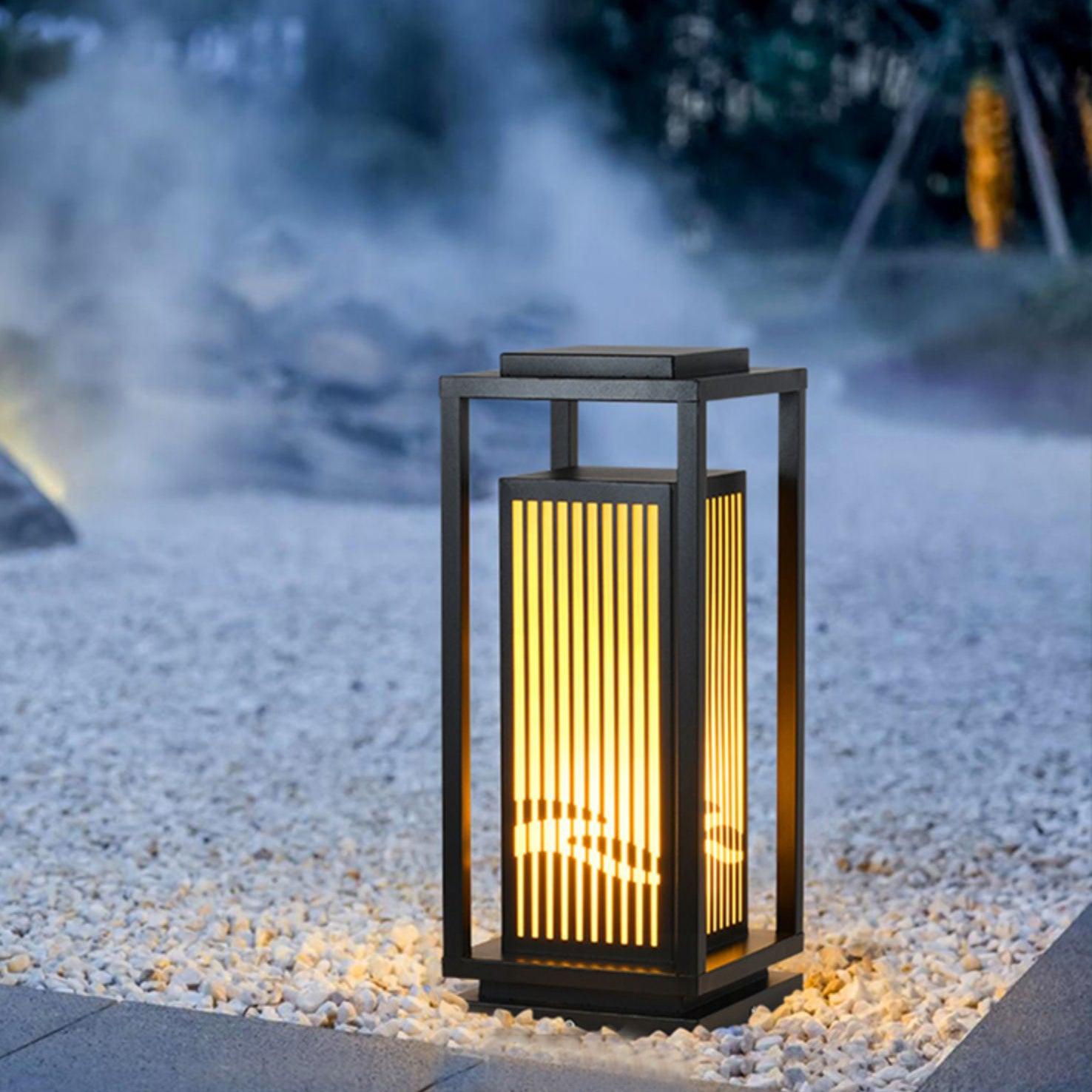 Square Cage Outdoor Light Table Lamp