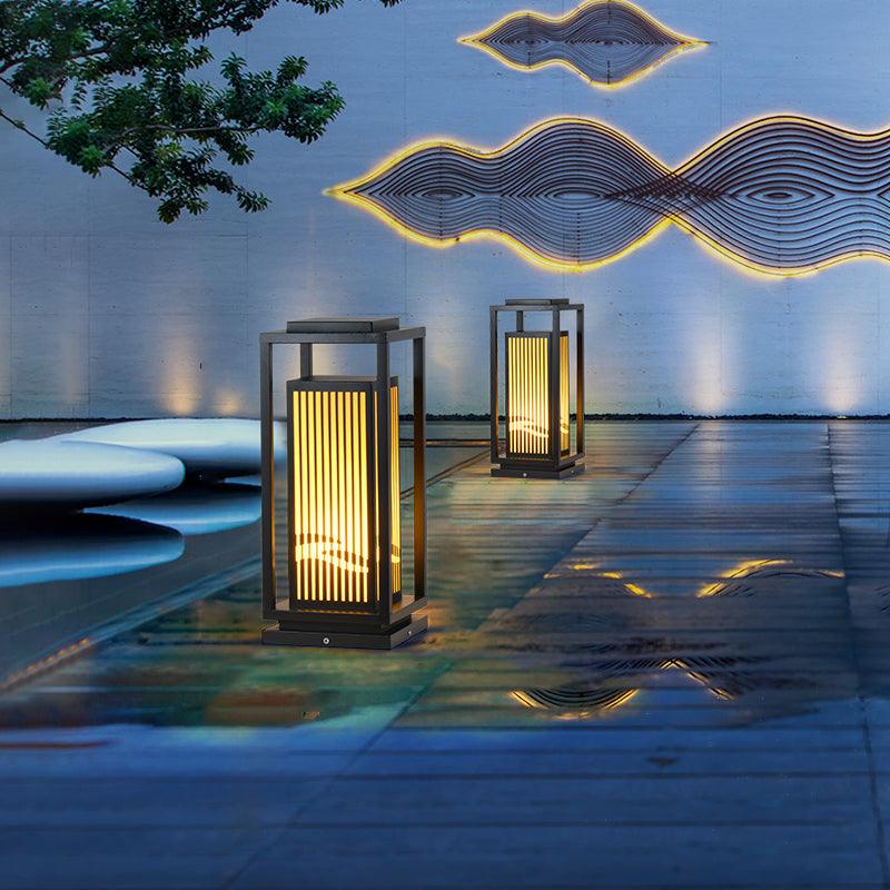 Square Cage Outdoor Light Table Lamp