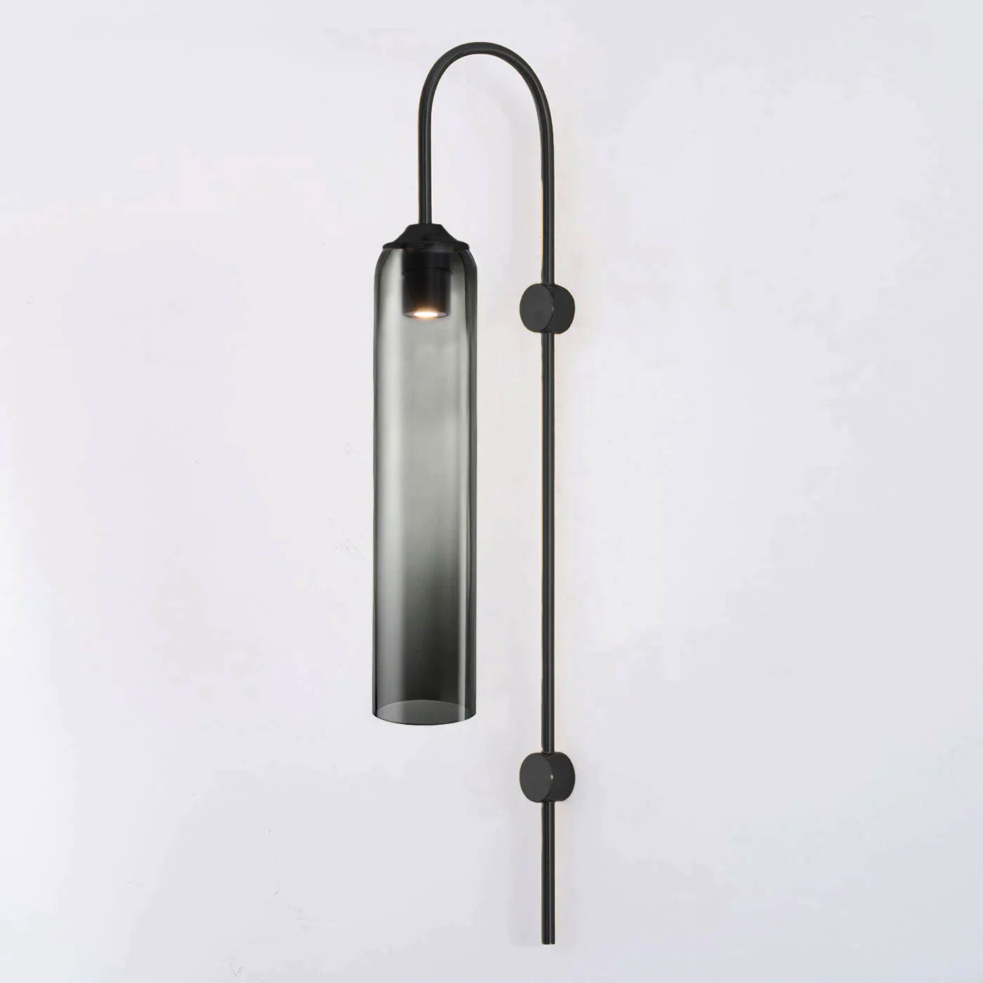 Contemporary Glass Wall Light - W 19cm x H 80cm Metal, Plug-In Wall Sconce, detail 63