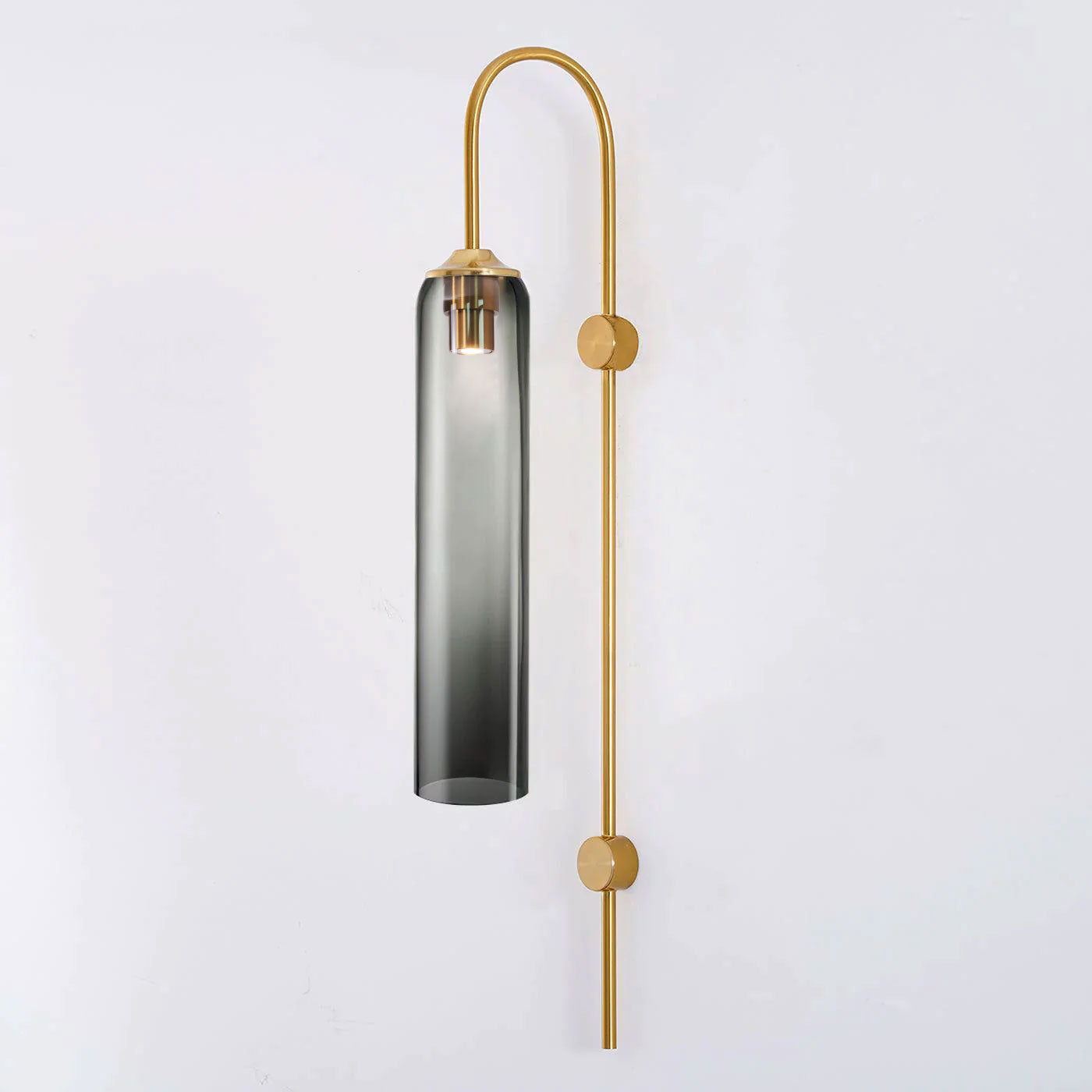 Contemporary Glass Wall Light - W 19cm x H 80cm Metal, Plug-In Wall Sconce, detail 64