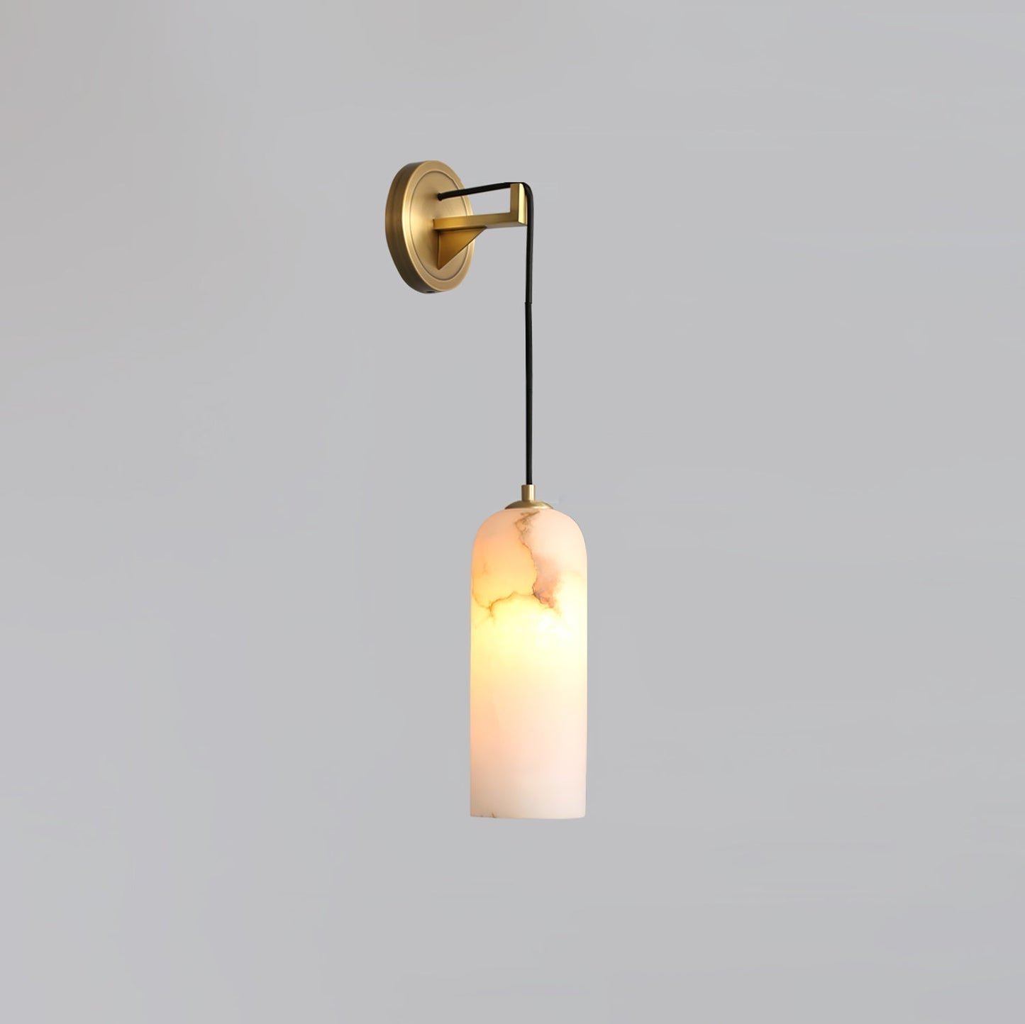 Monty Lamp bracket Wall Light, Hardwired Wall Sconce, Brass, Dia 10cm x H 26cm