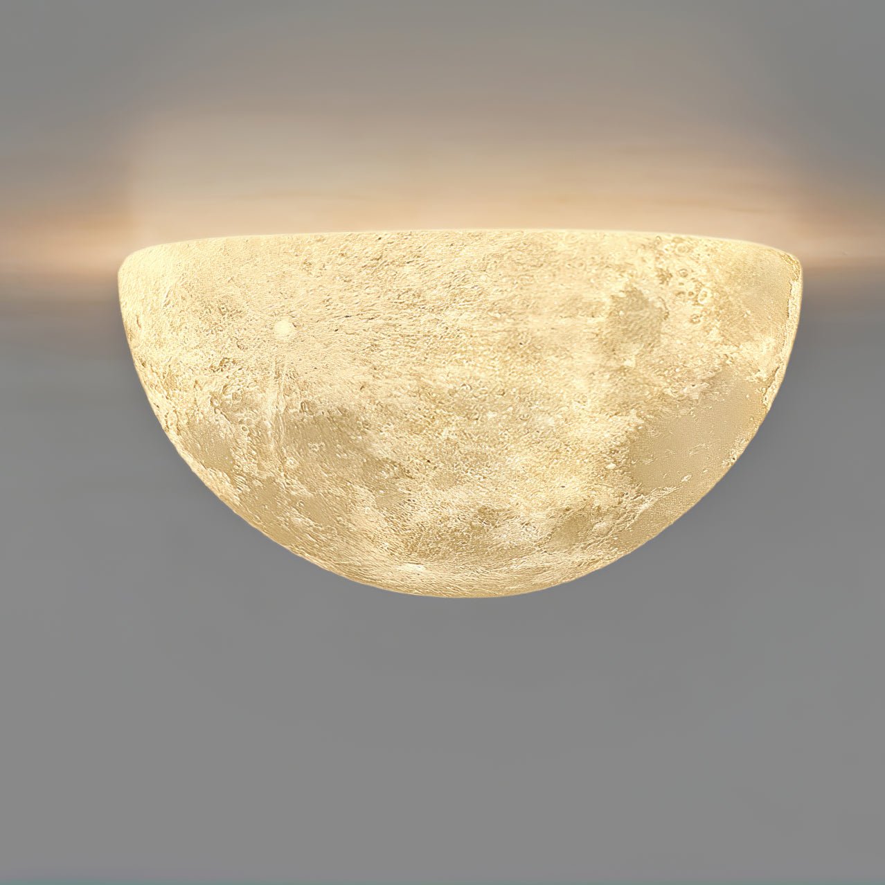 Moon 3D Wall Light - ∅ 5.9″ x H 5.9″ 3D Printing PLA, Hardwired Wall Sconce, detail 5