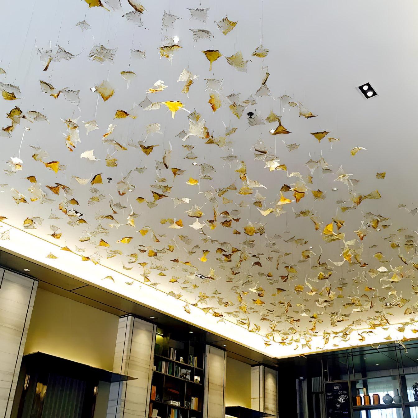 Multicolor Crystal Maple Leaf Electrolier Chandelier