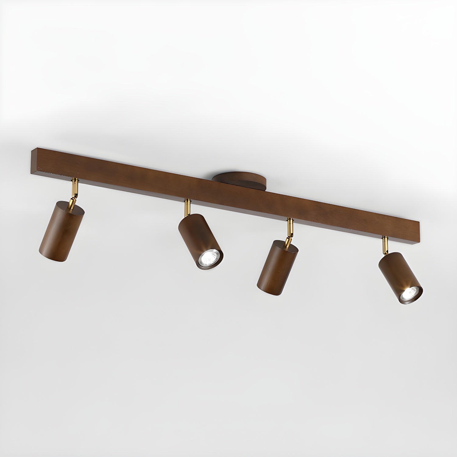 Natural Wood Beam Spotlight Light Wall Sconce