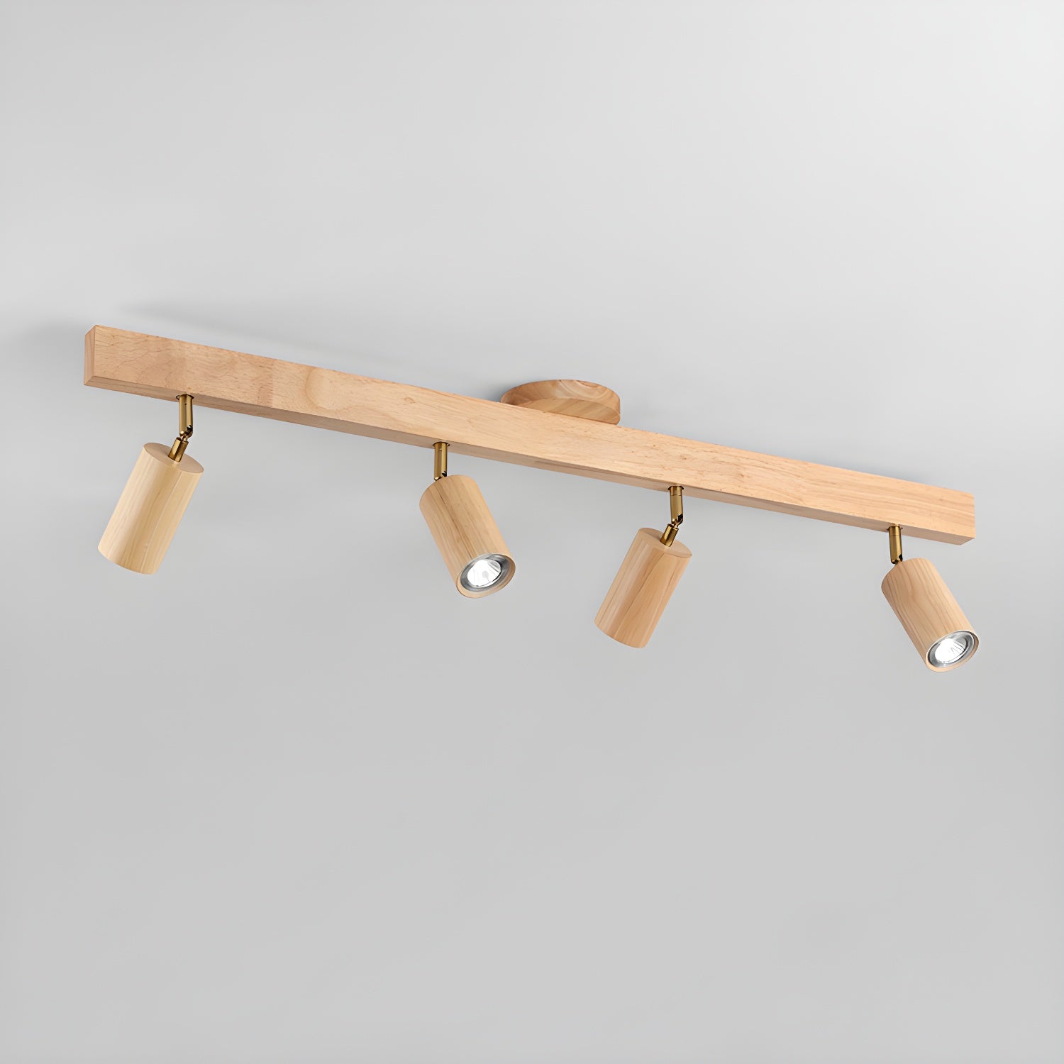 Natural Wood Beam Spotlight Light Wall Sconce