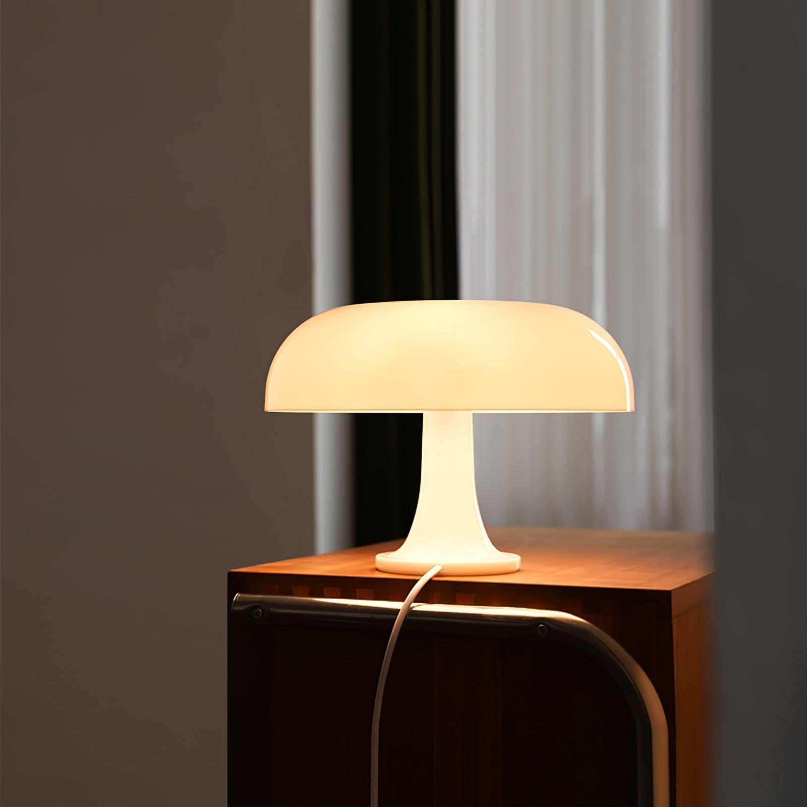 Close-up angle of Mushroom Playful Task Lamp Table Lamp showing form and material detail