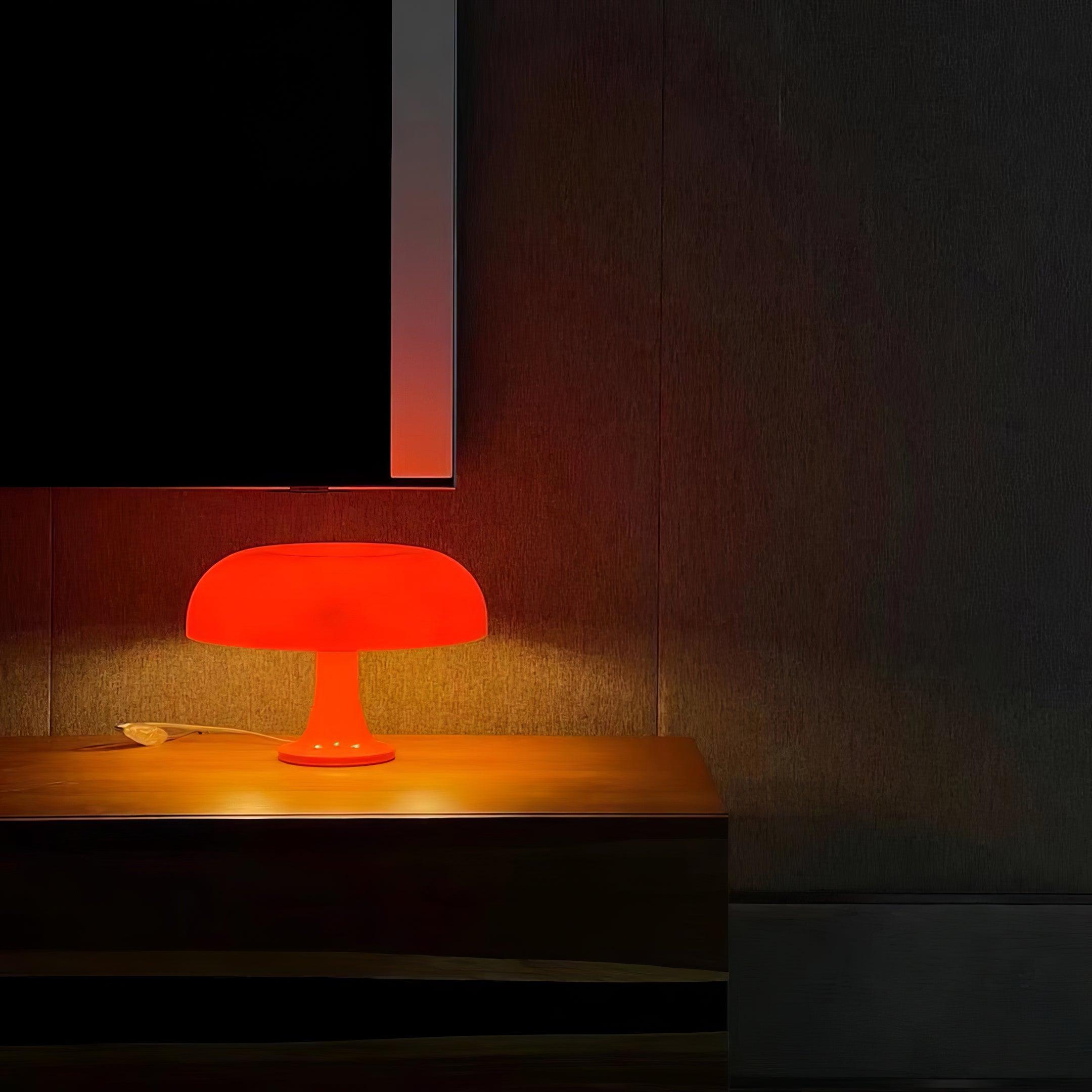 Close-up angle of Mushroom Playful Task Lamp Table Lamp showing form and material detail