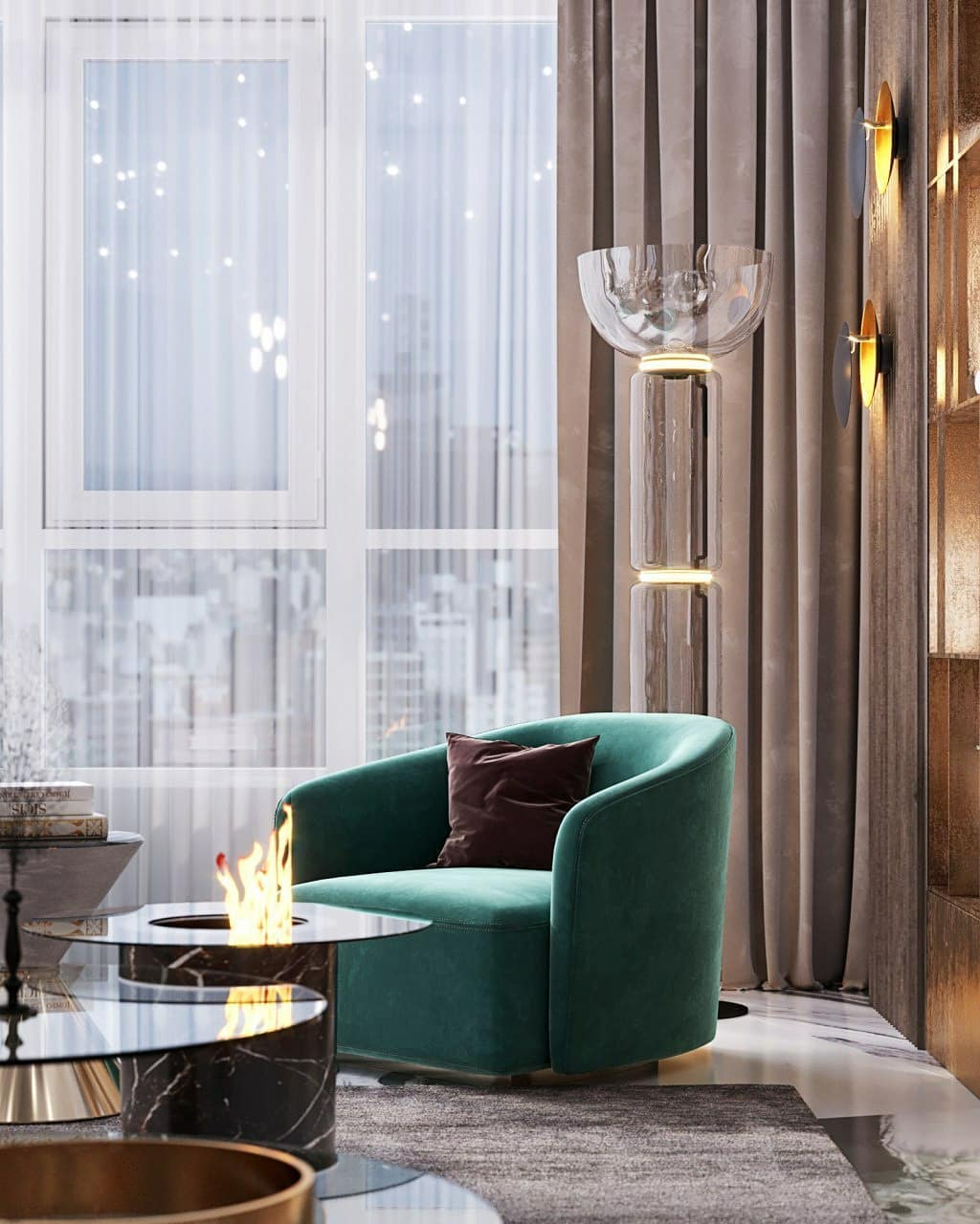 Bamboo Glass Floor Light, Floor Lamp, detail 73