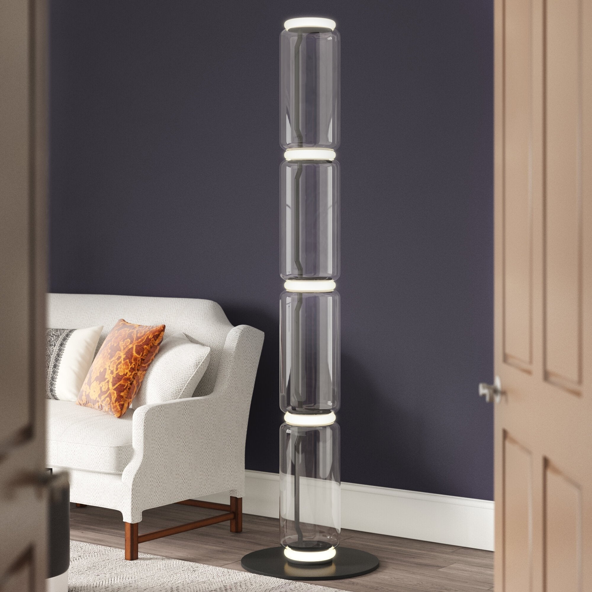 Bamboo Glass Floor Light, Floor Lamp, detail 80